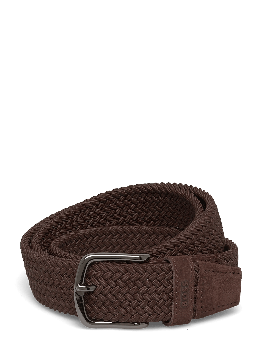 BOSS - Sash-WnE-Sd_Sz35 - geflochten gürtel - dark brown - 0