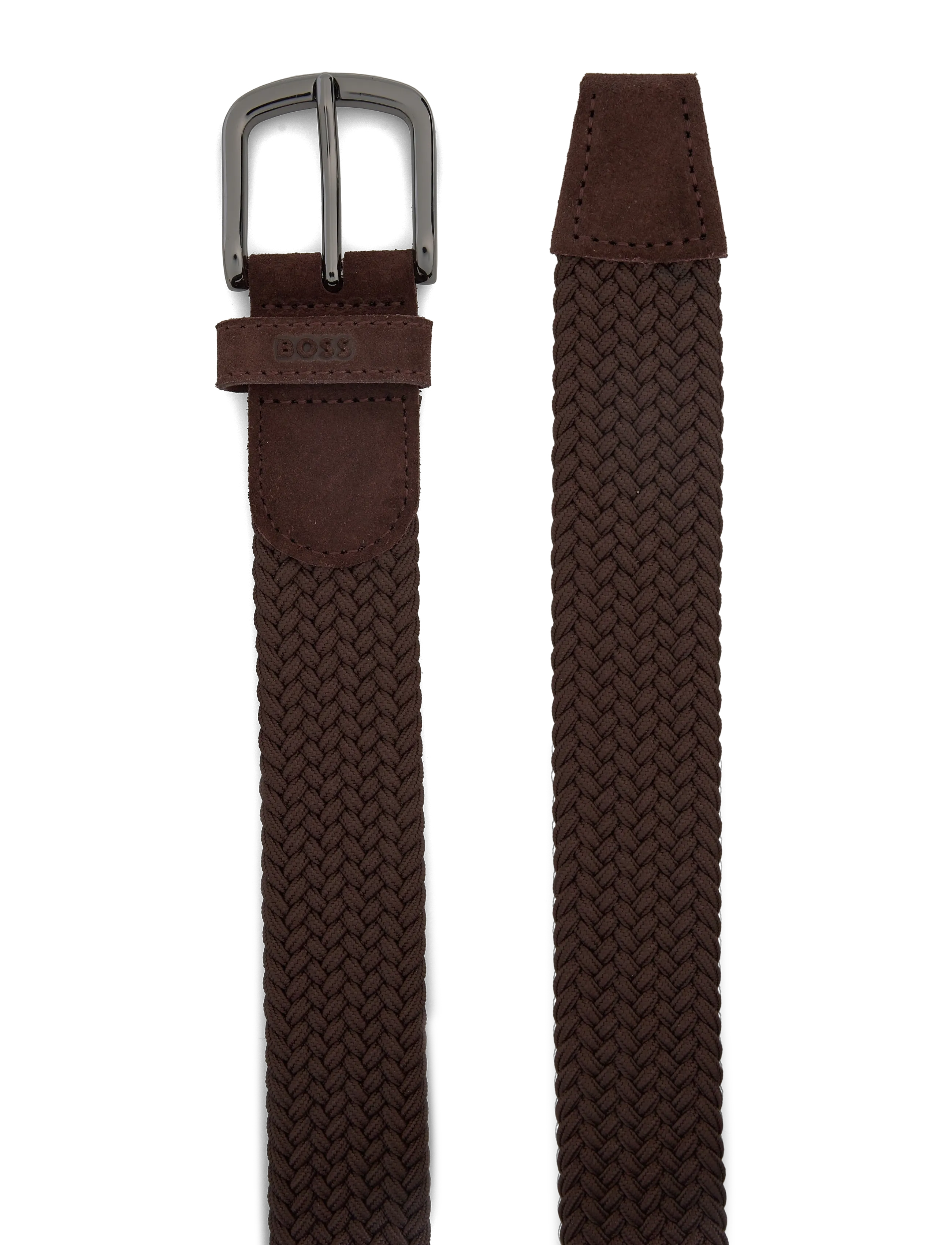 BOSS - Sash-WnE-Sd_Sz35 - geflochten gürtel - dark brown - 1