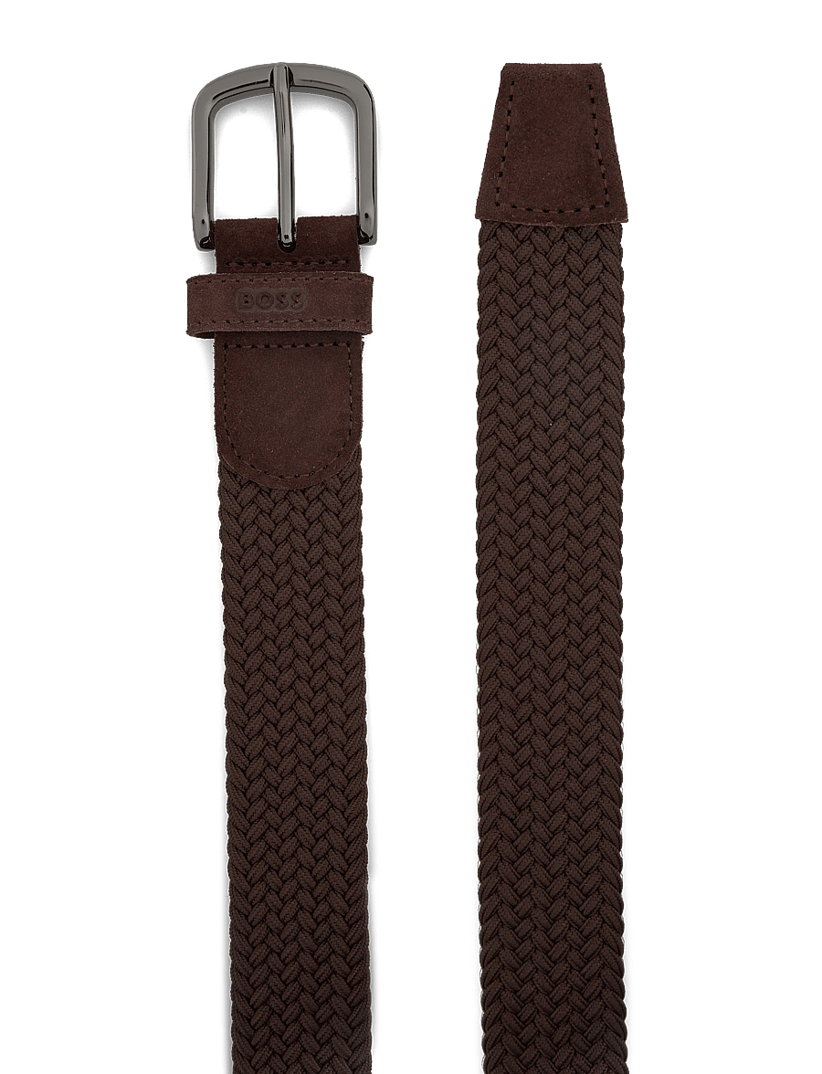 BOSS - Sash-WnE-Sd_Sz35 - geflochten gürtel - dark brown - 1