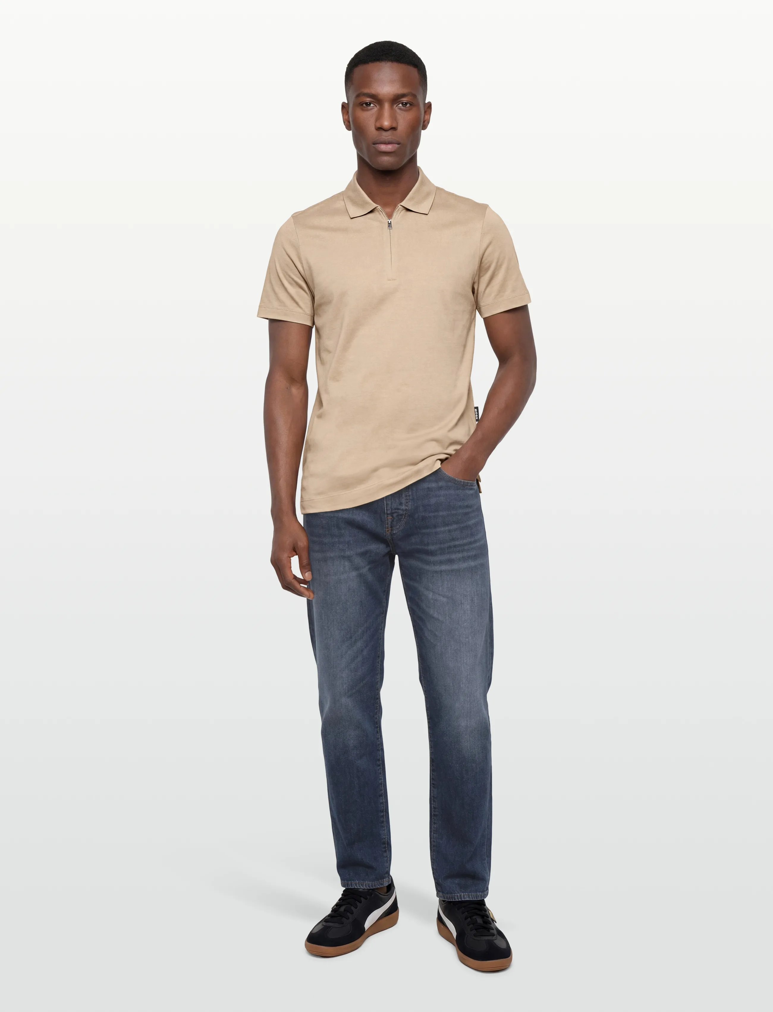 BOSS H-Paras 50, L, Beige, Poloer > Kortærmede, Herre