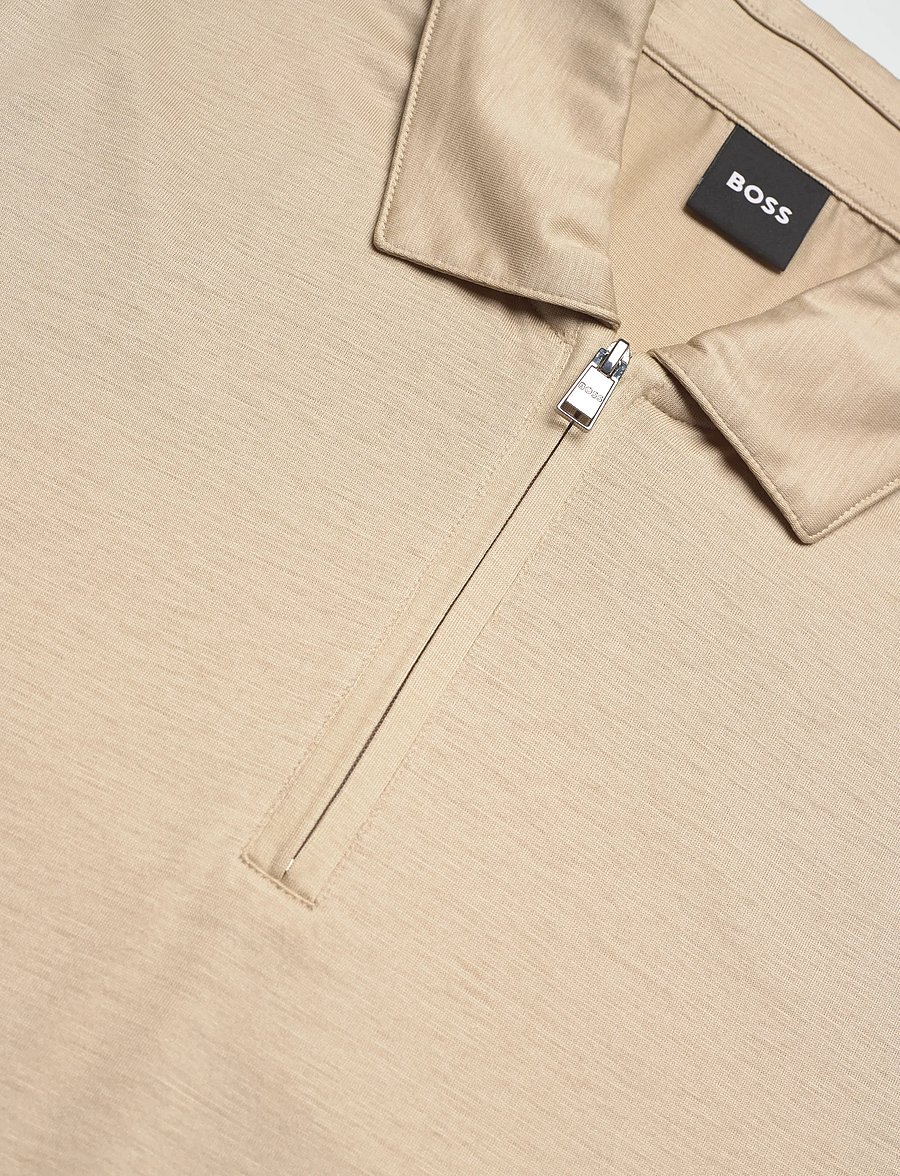 BOSS - H-Paras 50 - lühikeste varrukatega polod - open beige - 5