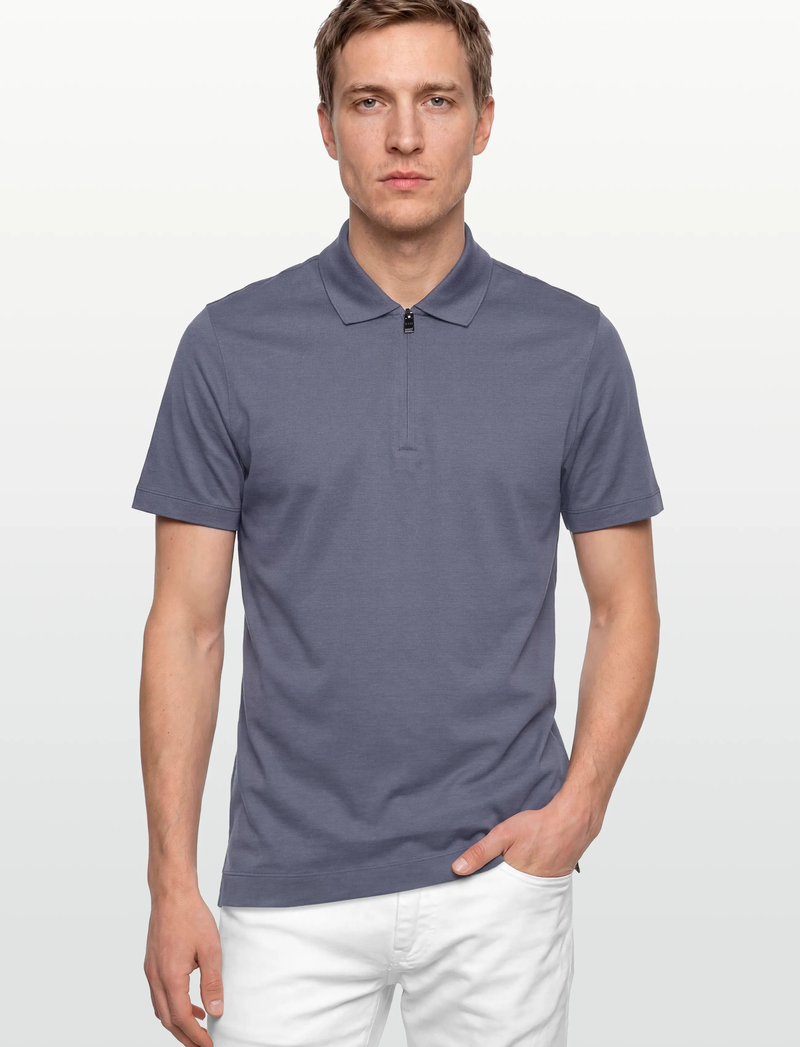 BOSS - H-Paras 50 - short-sleeved polos - open blue - 3