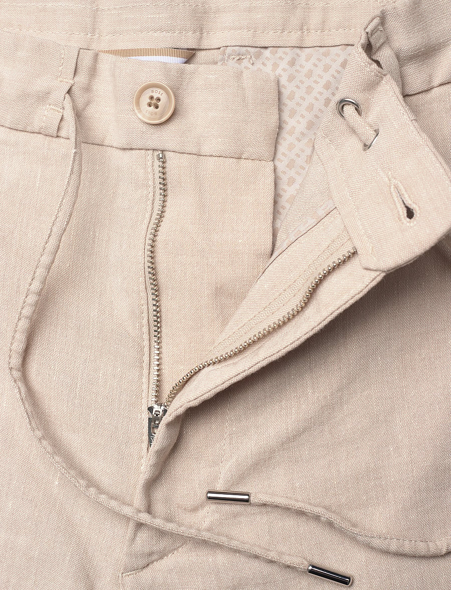 BOSS - C-Kane-RDS-Shorts - shorts en lin - light beige - 3