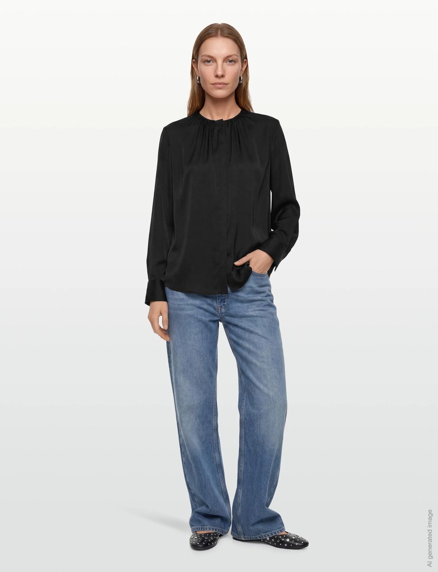 BOSS - Banorah - långärmade blusar - black - 0