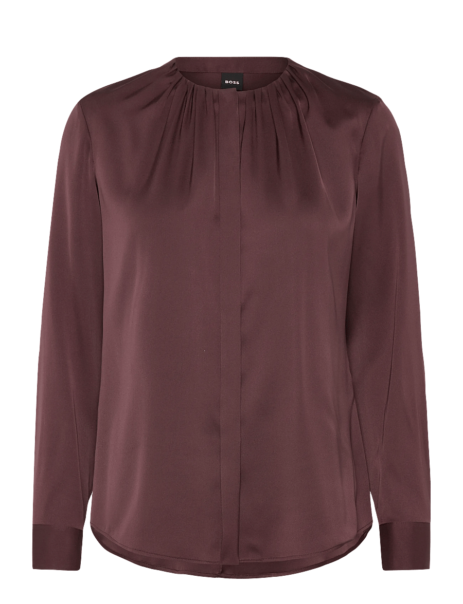 BOSS - Banorah - langärmelige blusen - dark brown - 0