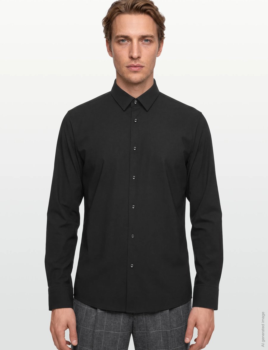 BOSS - P-JOE-s-kent-C1-222 - freizeithemden - black - 3
