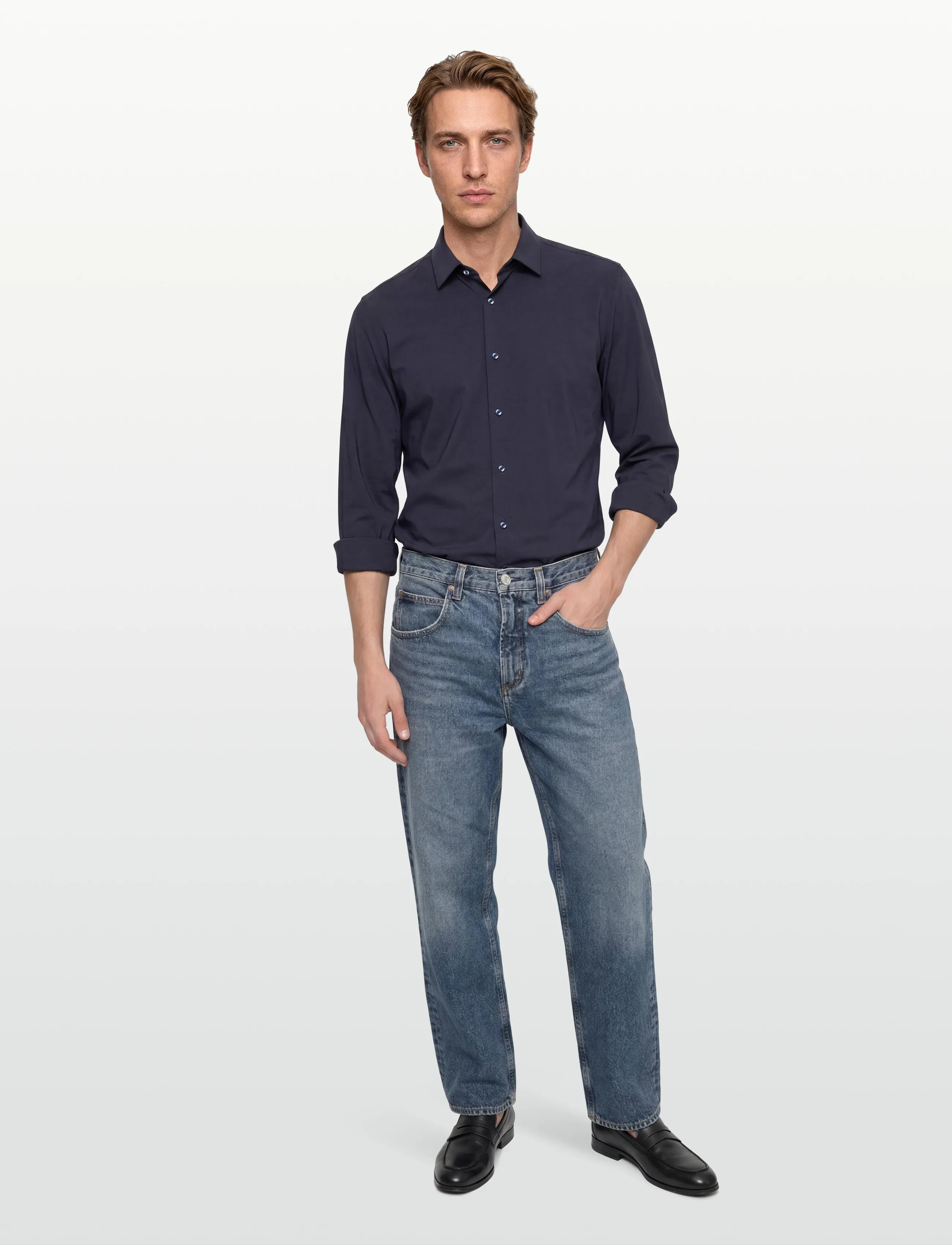 BOSS P-JOE-s-kent-C1-222 - Freizeithemden - DARK BLUE / navy