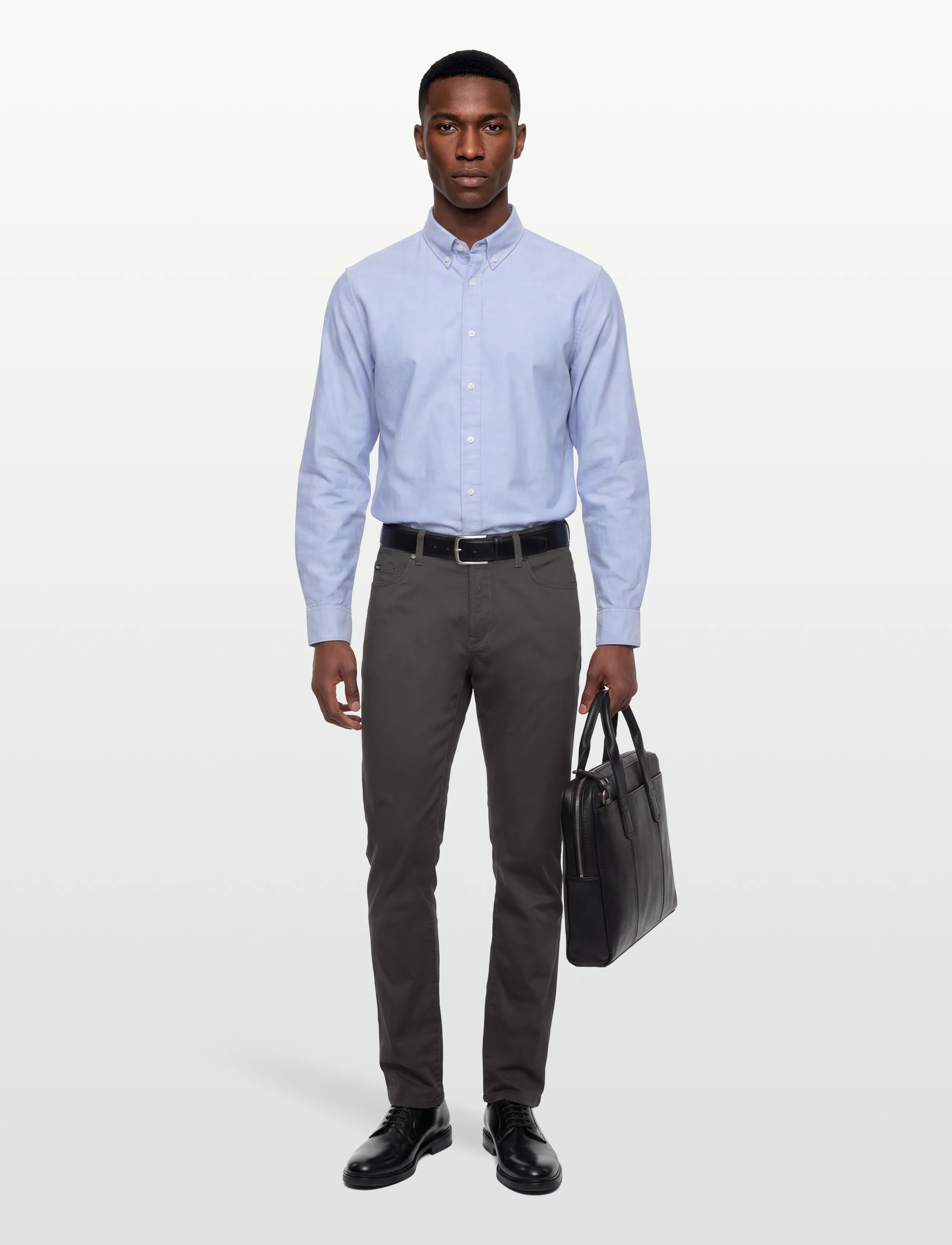BOSS - H-Delaware5 - casual byxor - medium grey - 0