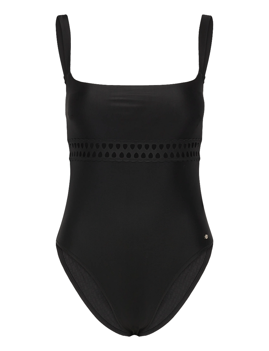 BOSS - EYELET SWIMSUIT - badeanzüge - black - 0