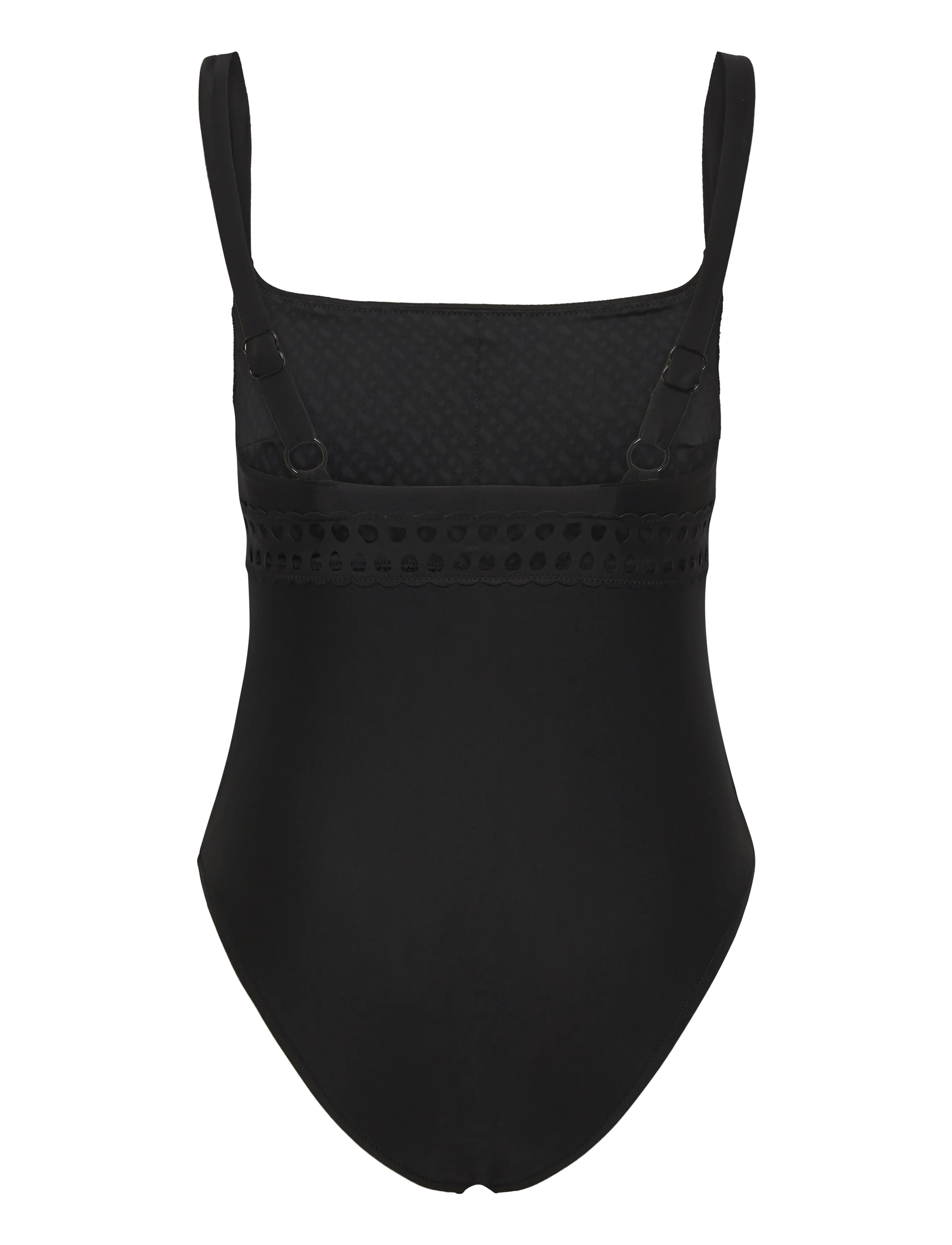 BOSS - EYELET SWIMSUIT - sundföt - black - 1