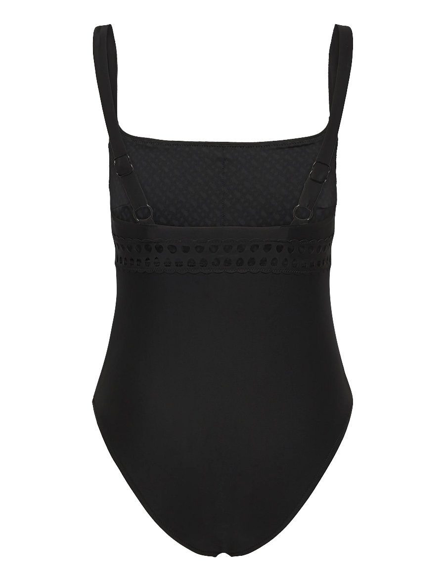 BOSS - EYELET SWIMSUIT - badeanzüge - black - 1