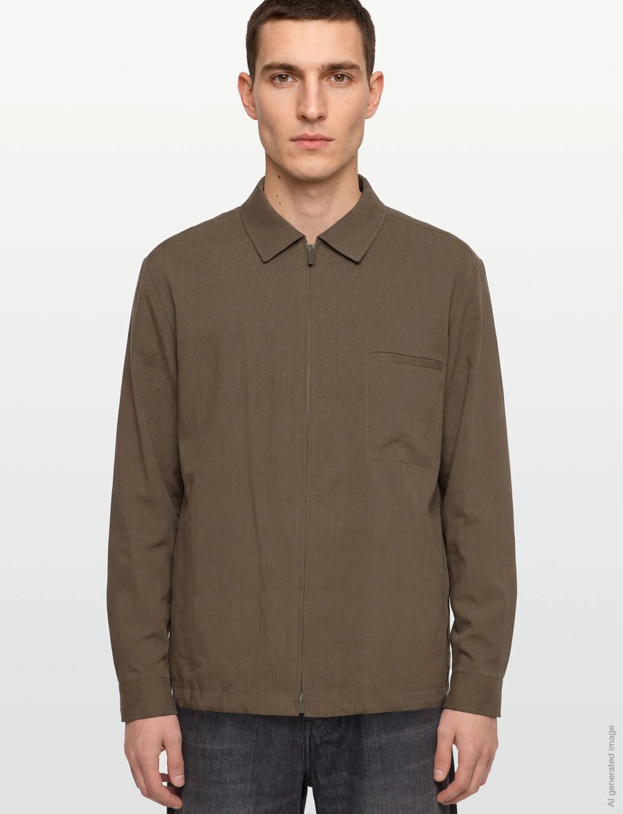 BOSS - P-Carper-Zip-WG-252 - kurtki i płaszcze - dark green - 3