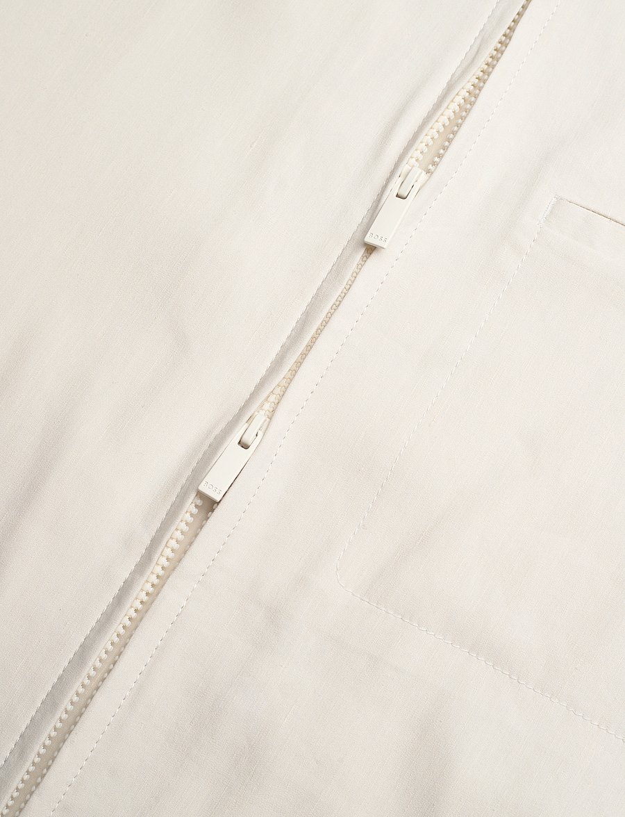 BOSS - P-Carper-Zip-WG-252 - jacken - open white - 3