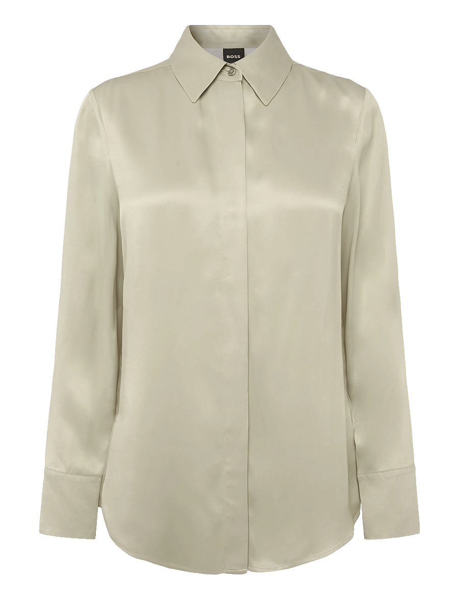 BOSS - Beruta1 - long sleeved blouses - light beige - 0