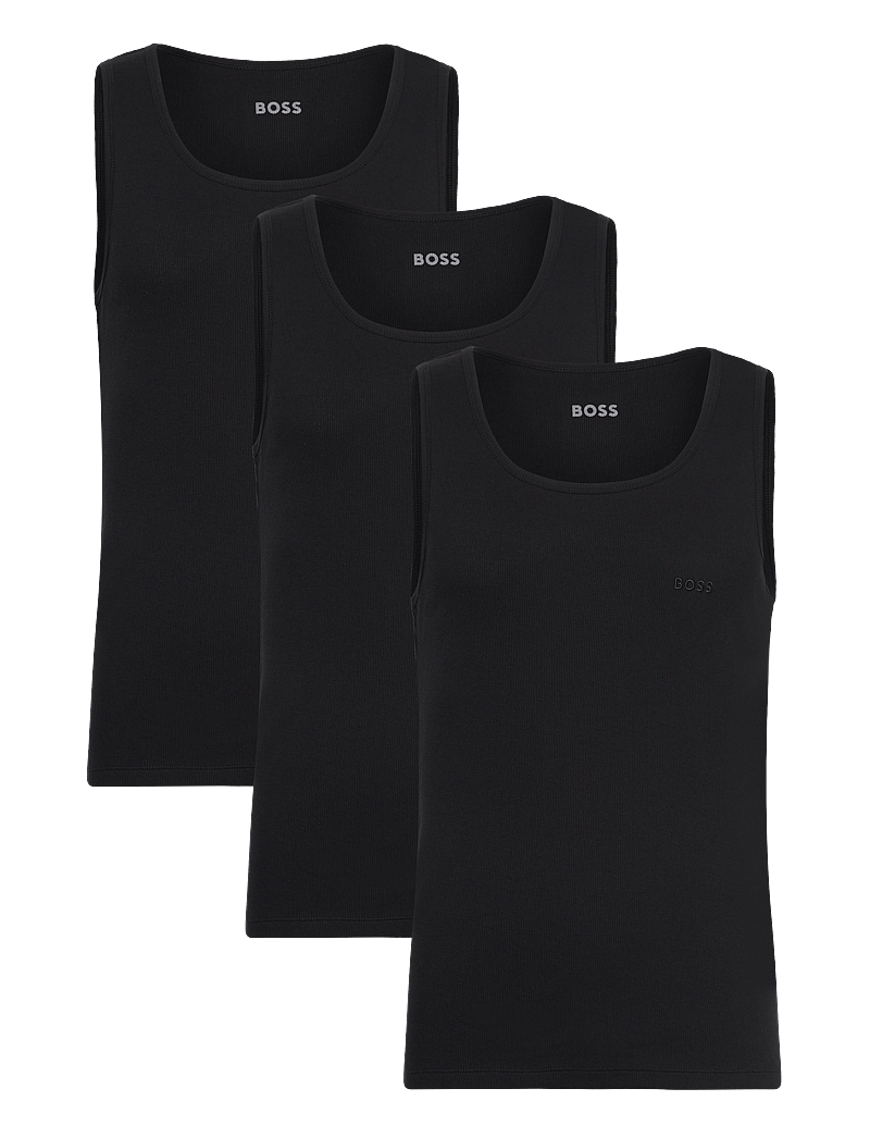 BOSS - TankTop3P RibClassic - tank tops - black - 0