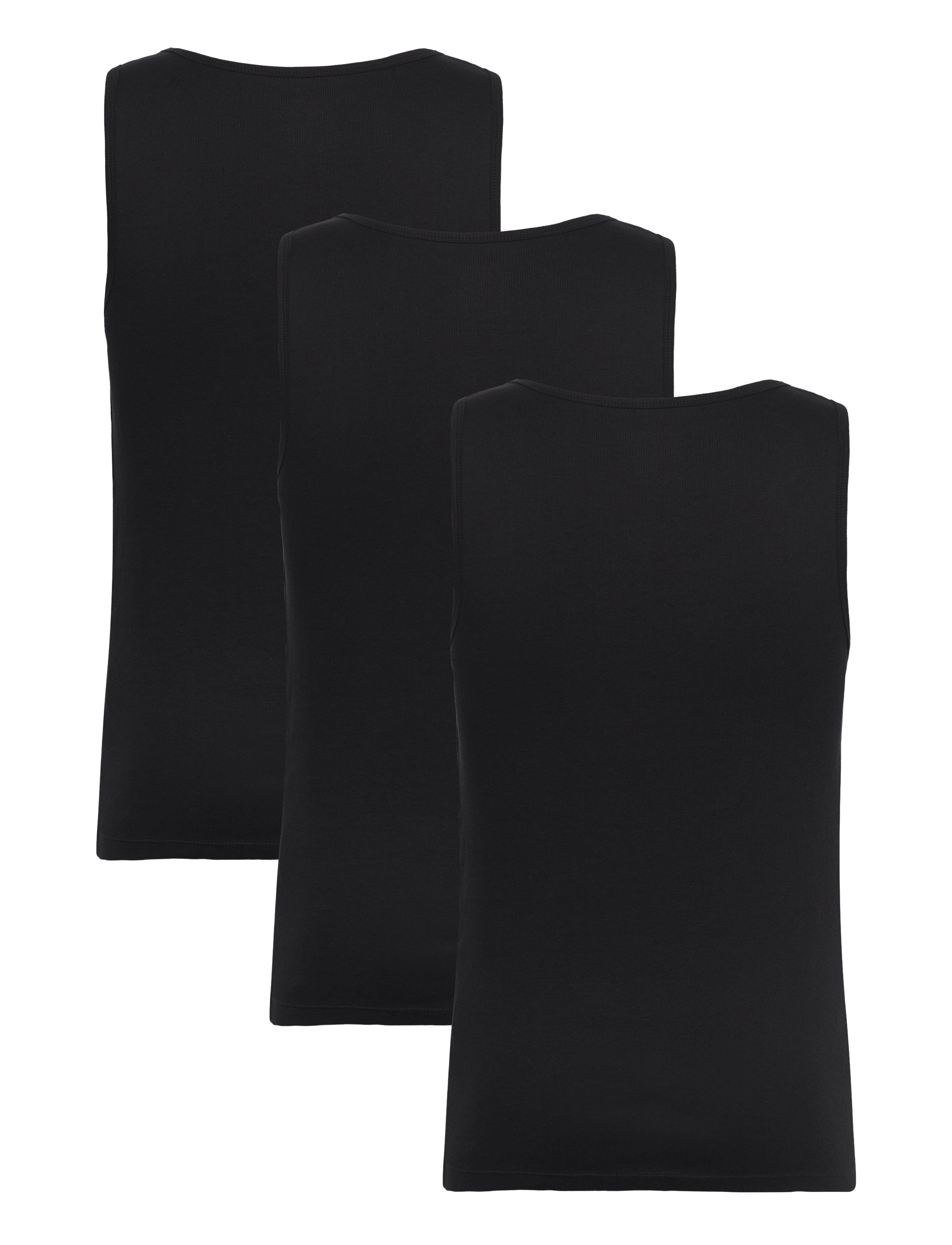 BOSS - TankTop3P RibClassic - sleeveless shirts - black - 2