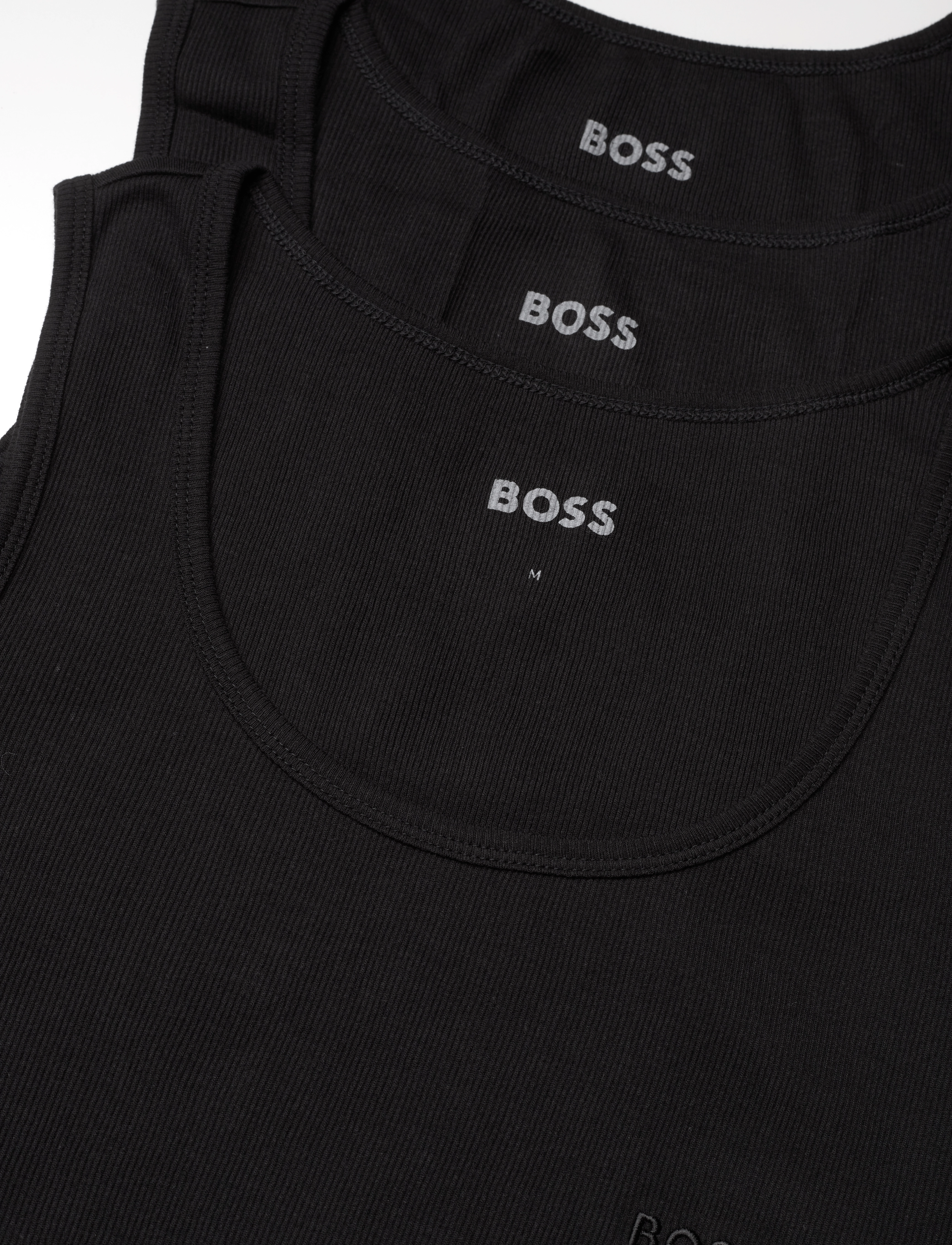BOSS - TankTop3P RibClassic - sleeveless shirts - black - 1