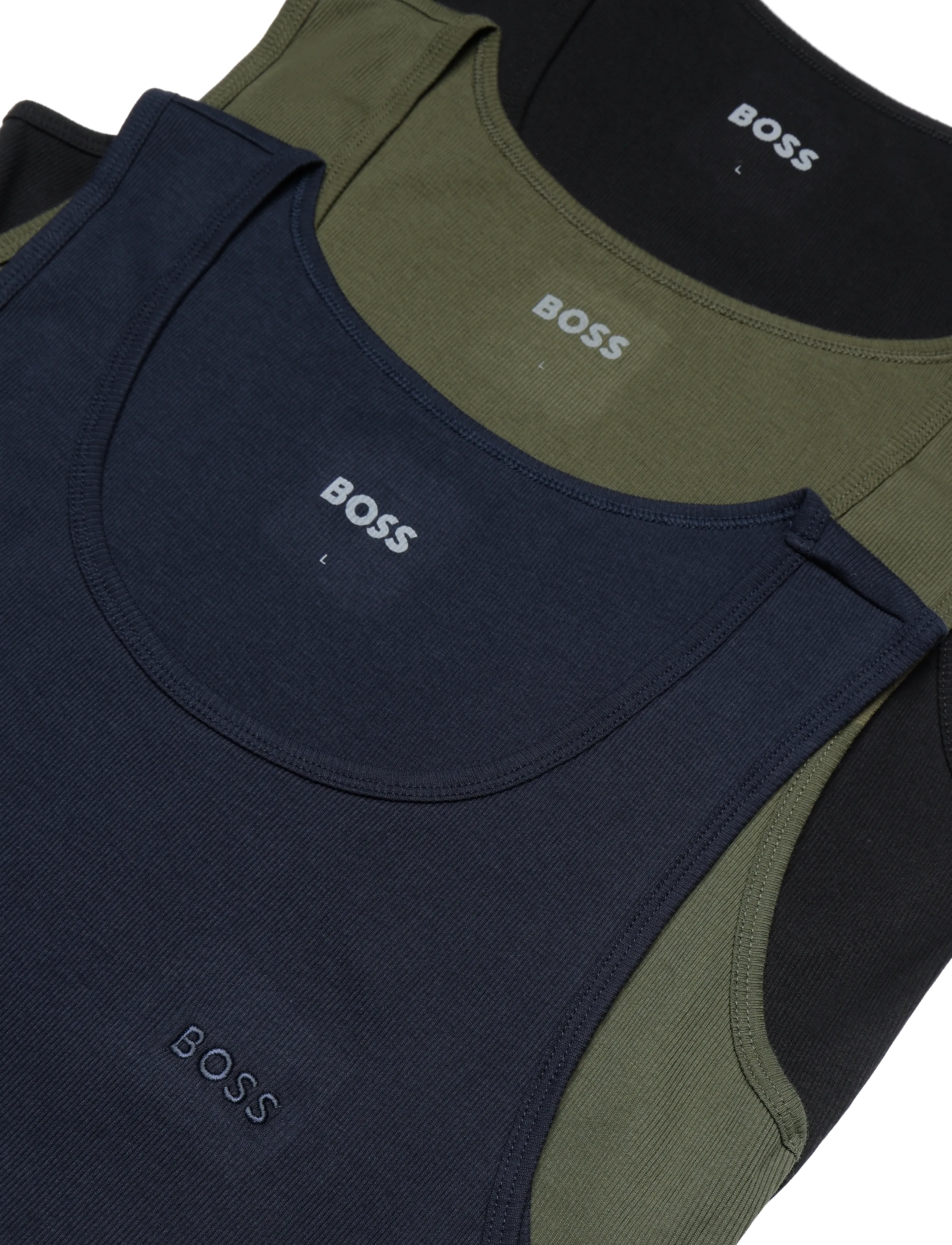 BOSS - TankTop3P RibClassic - sleeveless shirts - open miscellaneous - 2