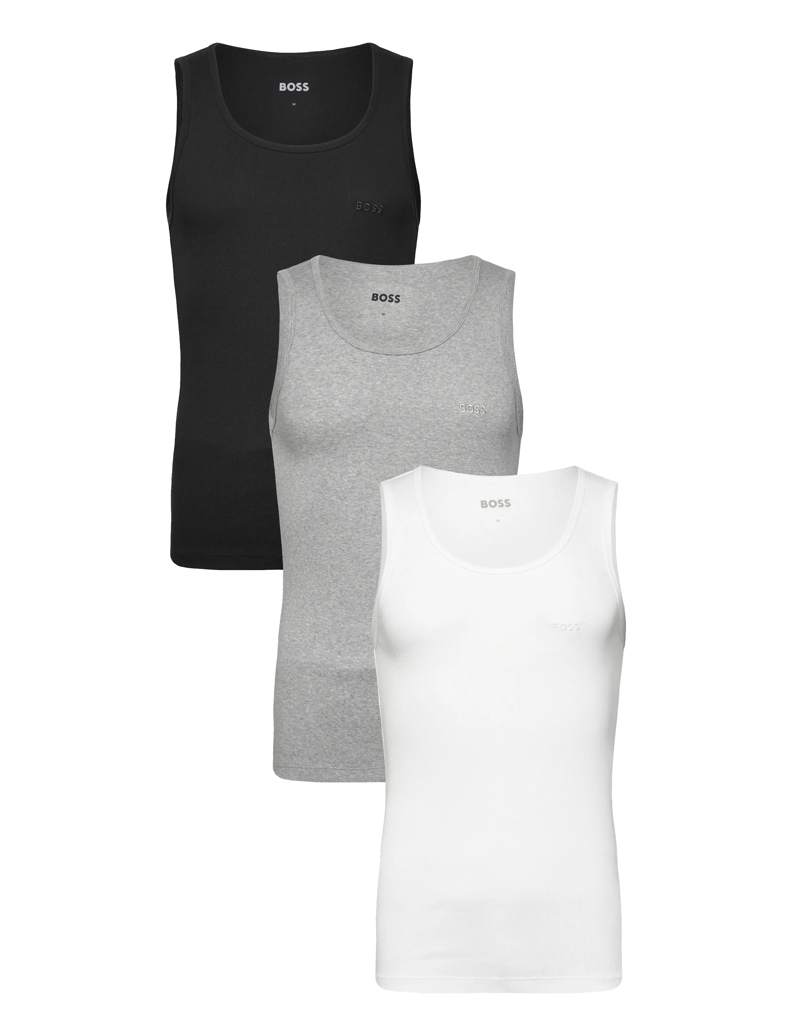 BOSS TankTop3P RibClassic - Varrukateta särgid - OPEN MISCELLANEOUS / black