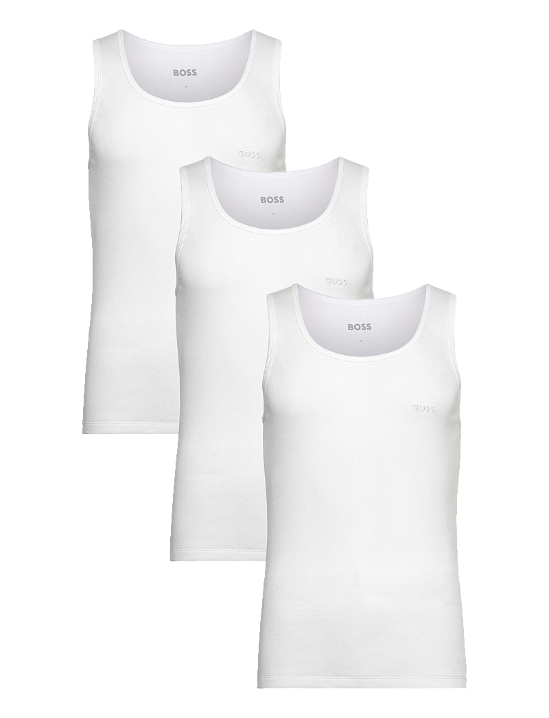 BOSS - TankTop3P RibClassic - tank tops - white - 0