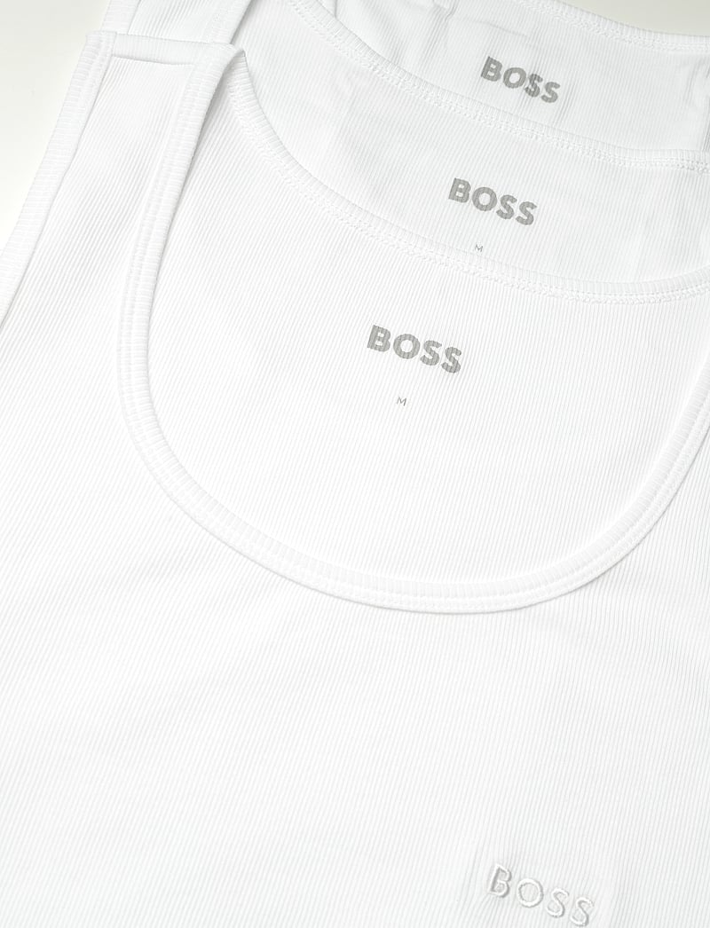 BOSS - TankTop3P RibClassic - tank tops - white - 1