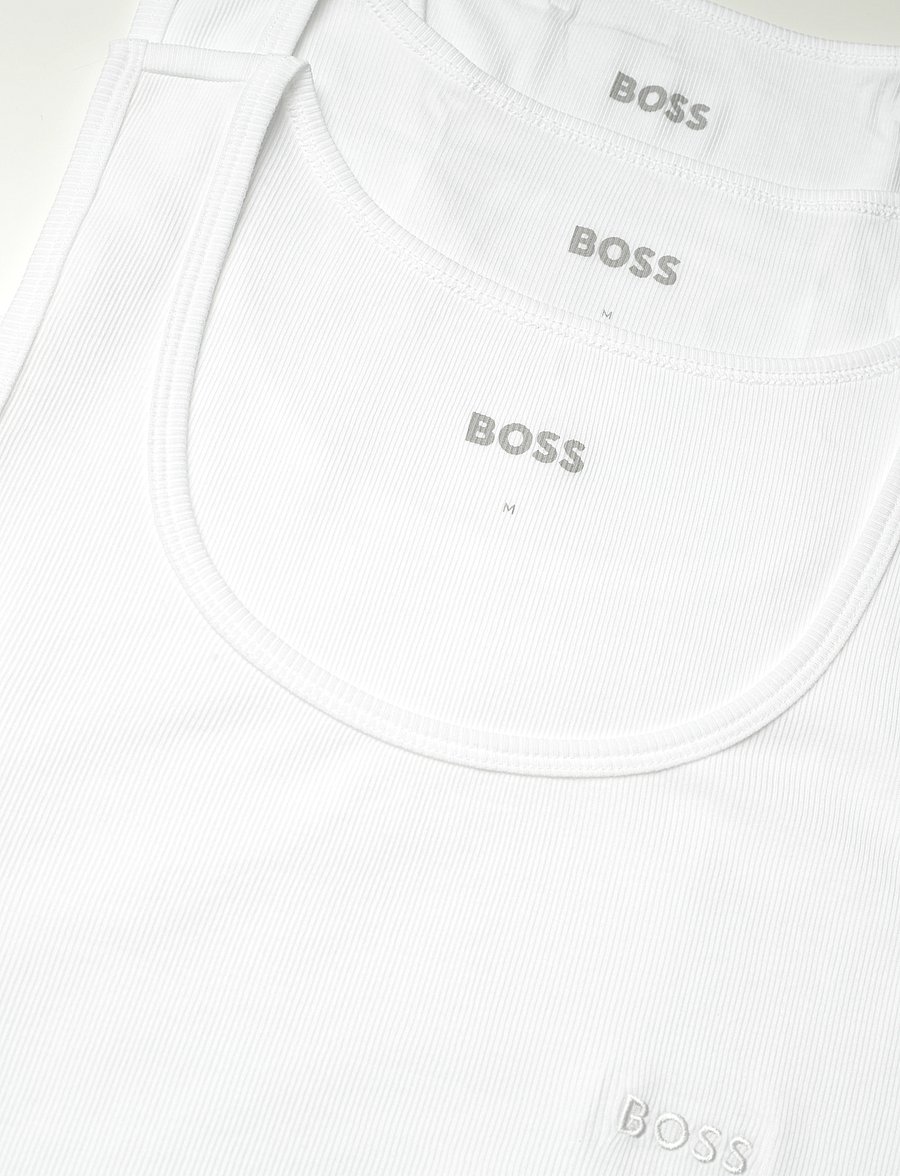 BOSS - TankTop3P RibClassic - tank tops - white - 1