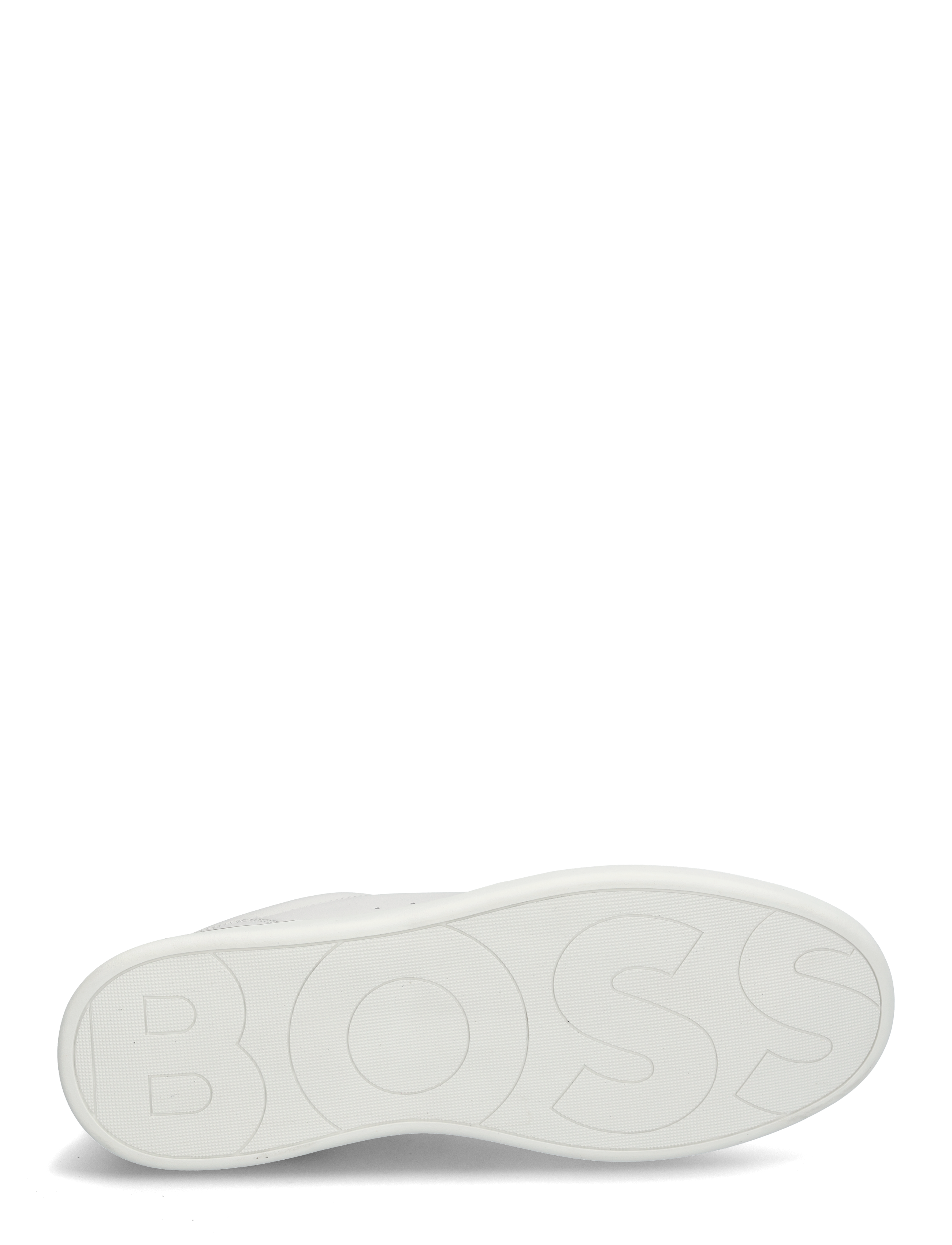 Leather trainers with contrast logos 10