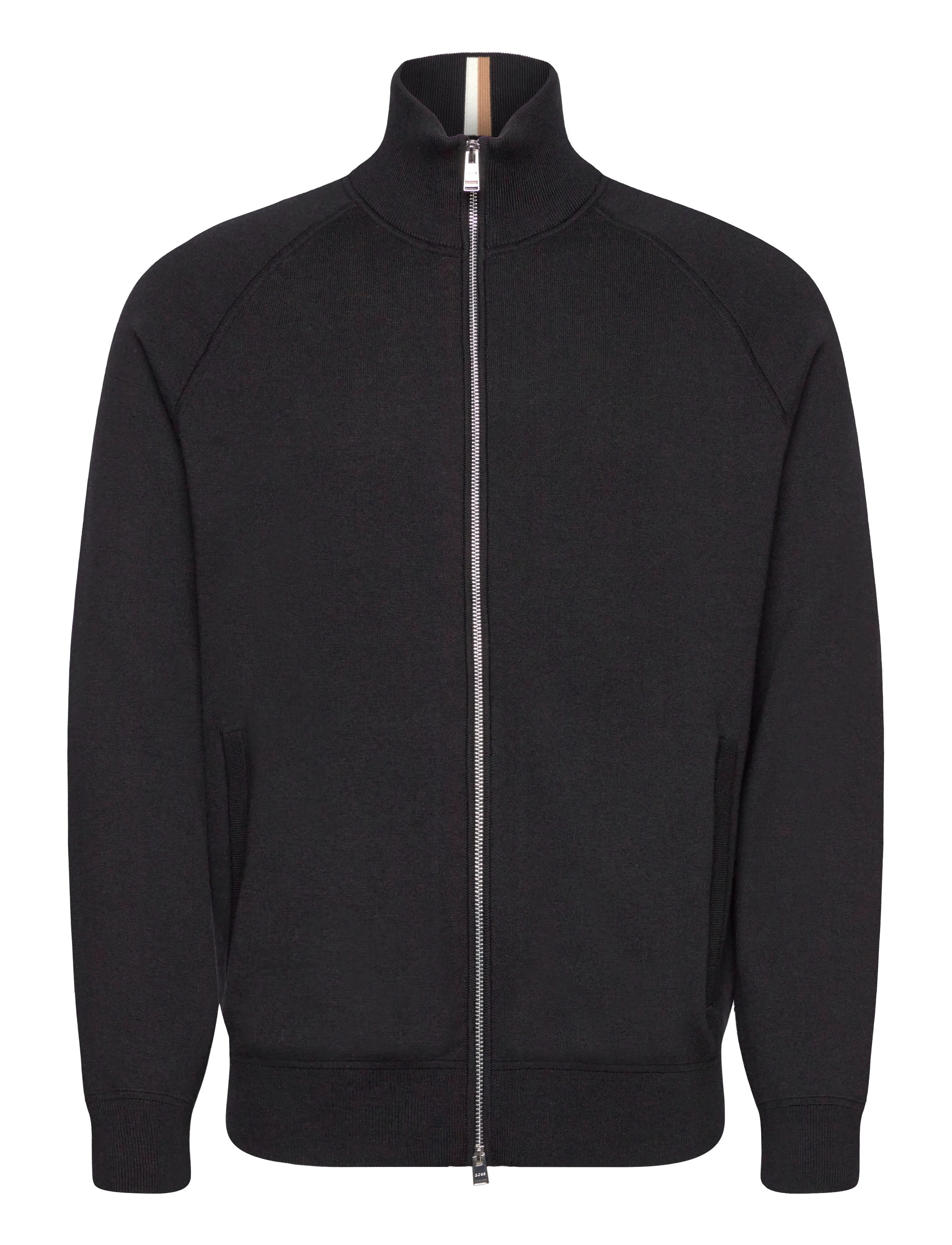 BOSS H-Idino - Full zip strik - BLACK / black