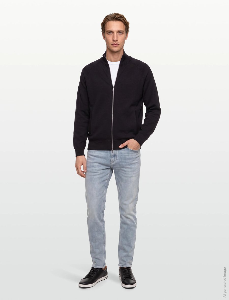 BOSS - H-Idino - fullzip strik - black - 0