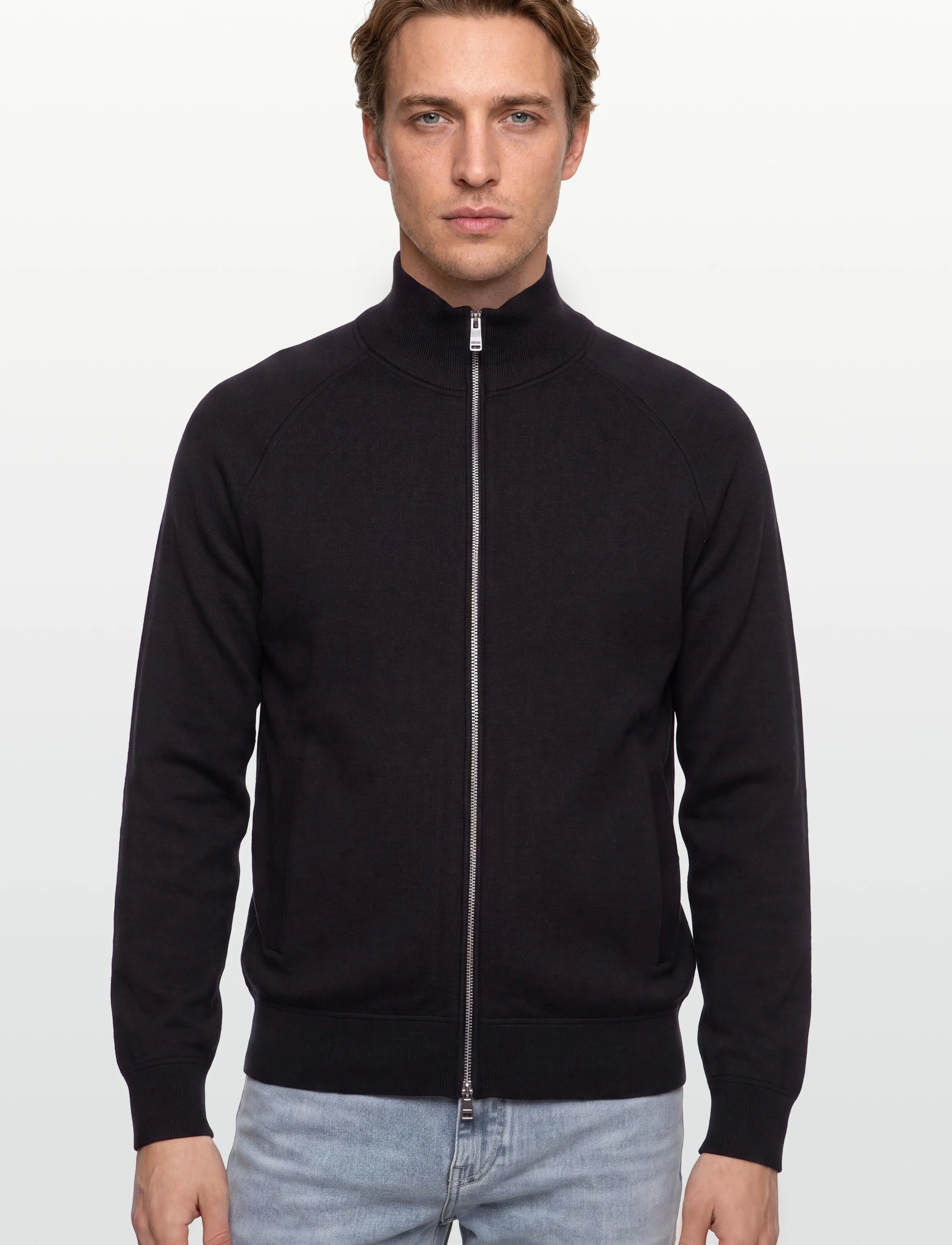 BOSS - H-Idino - fullzip strik - black - 3