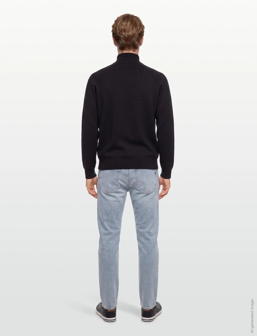 BOSS - H-Idino - fullzip strik - black - 4