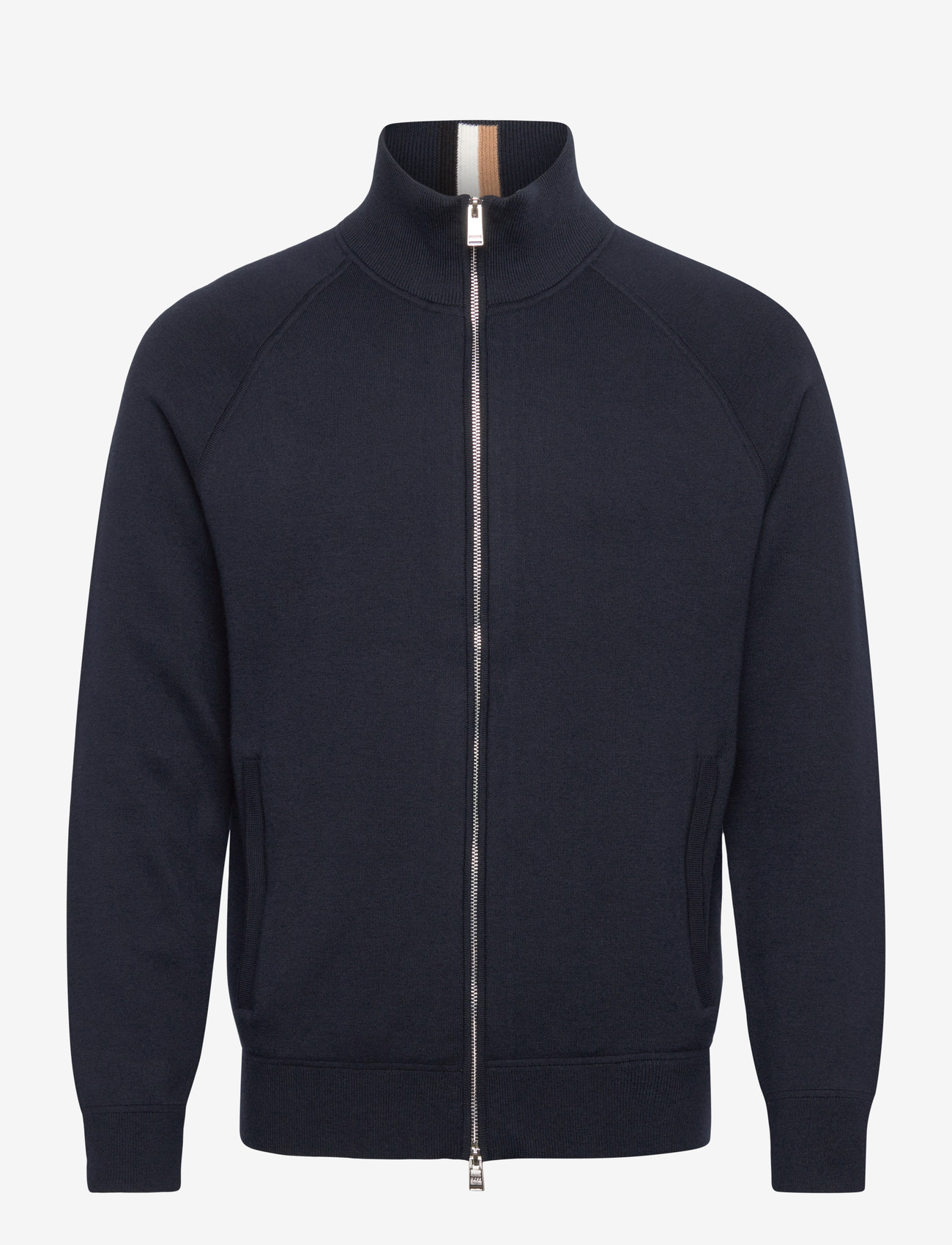 BOSS - H-Idino - pullover mit durchgehendem reißverschluss - dark blue - 0
