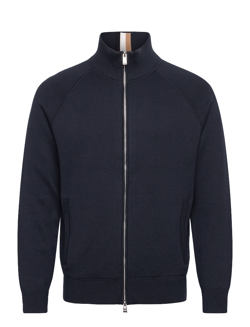 BOSS - H-Idino - pullover mit durchgehendem reißverschluss - dark blue - 0