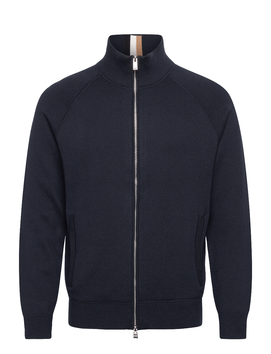 BOSS - H-Idino - full zip strik - dark blue - 0