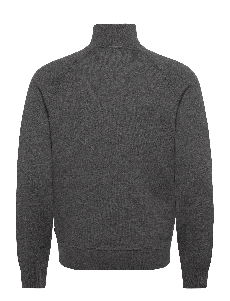 BOSS - H-Idino - fullzip strik - medium grey - 1