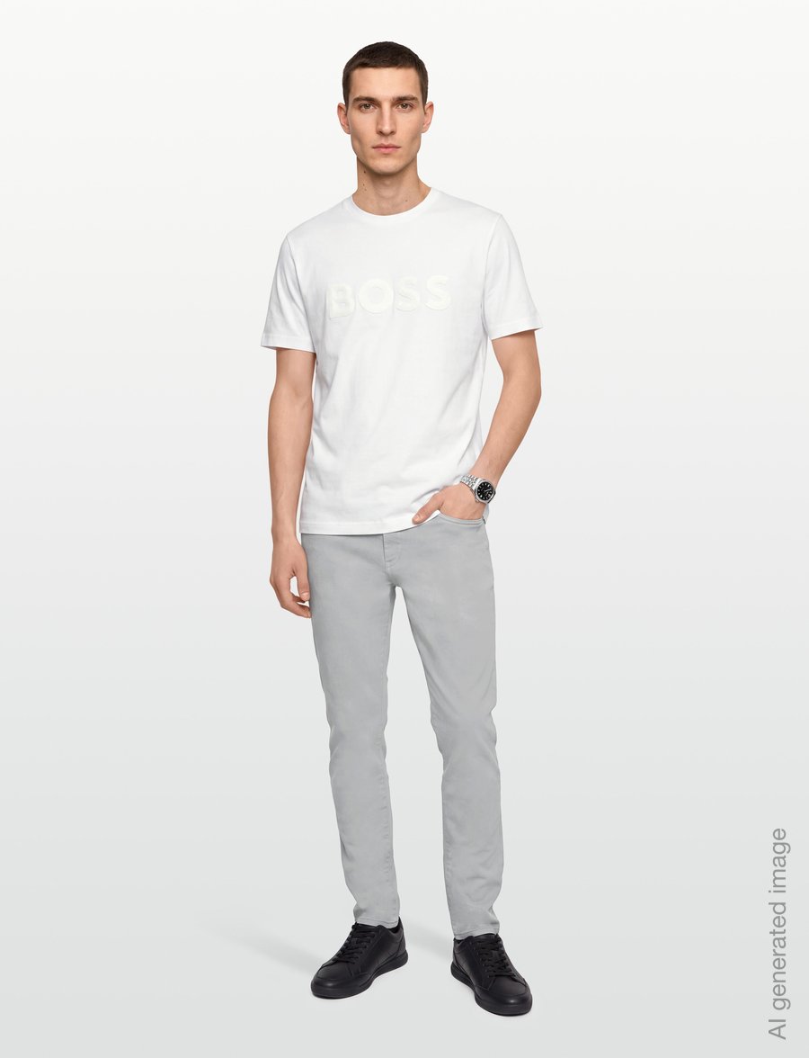 BOSS - H-Delaware5 - casual trousers - silver - 0