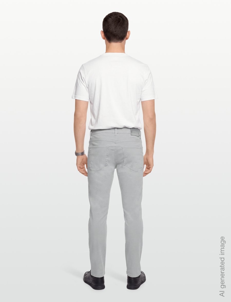 BOSS - H-Delaware5 - casual trousers - silver - 4