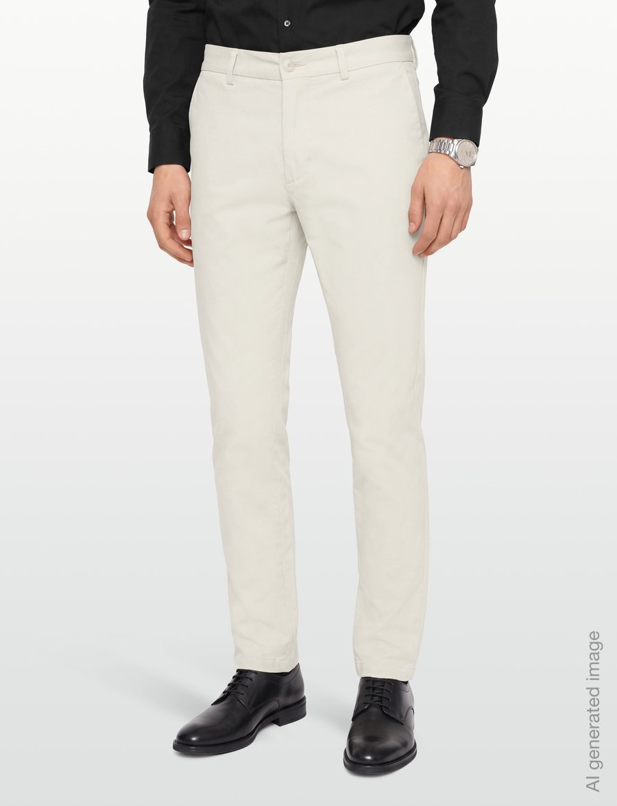 BOSS - P-Kaiton1-Zip - chino's - open white - 3
