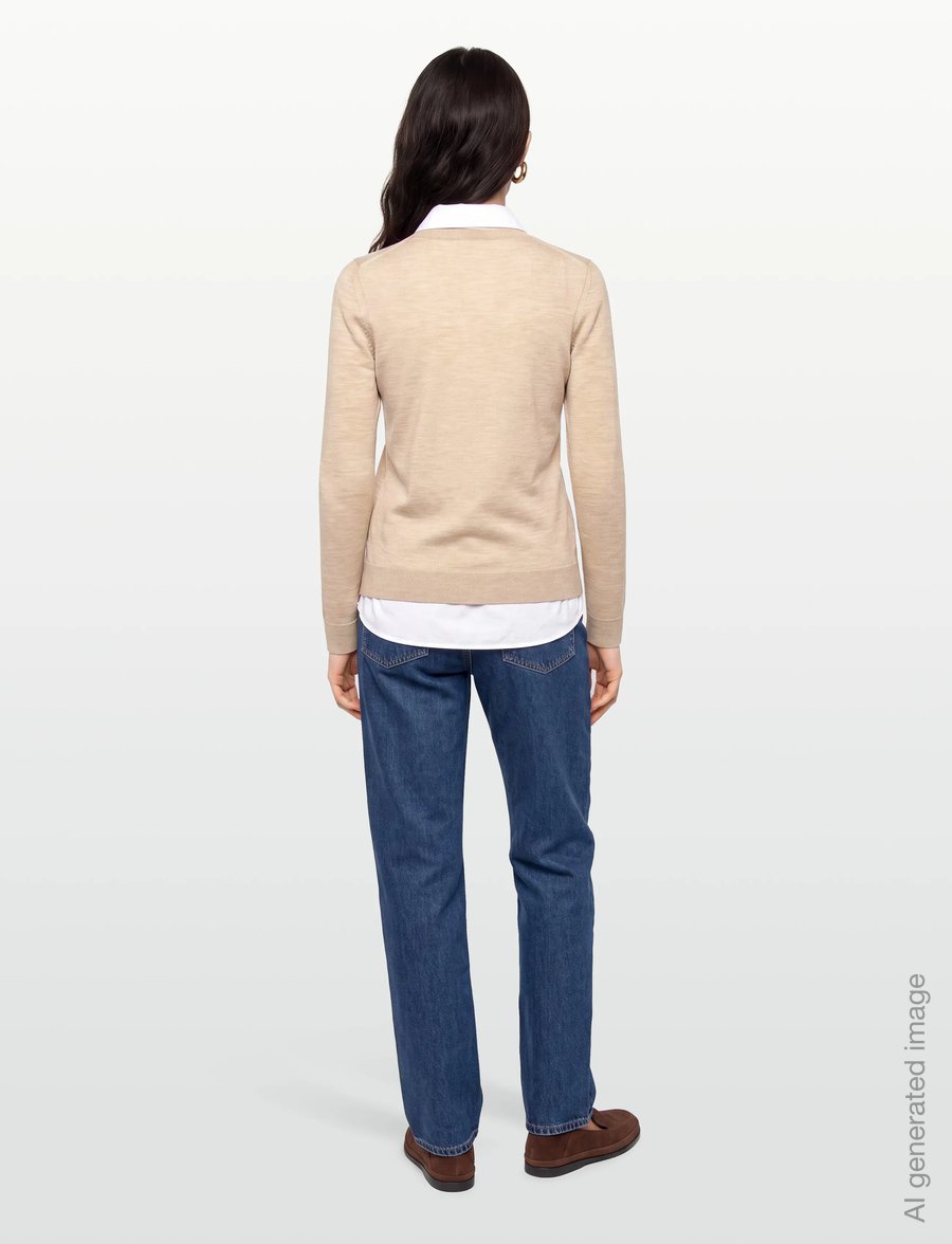 BOSS - Ferpina - pullover - light beige - 4