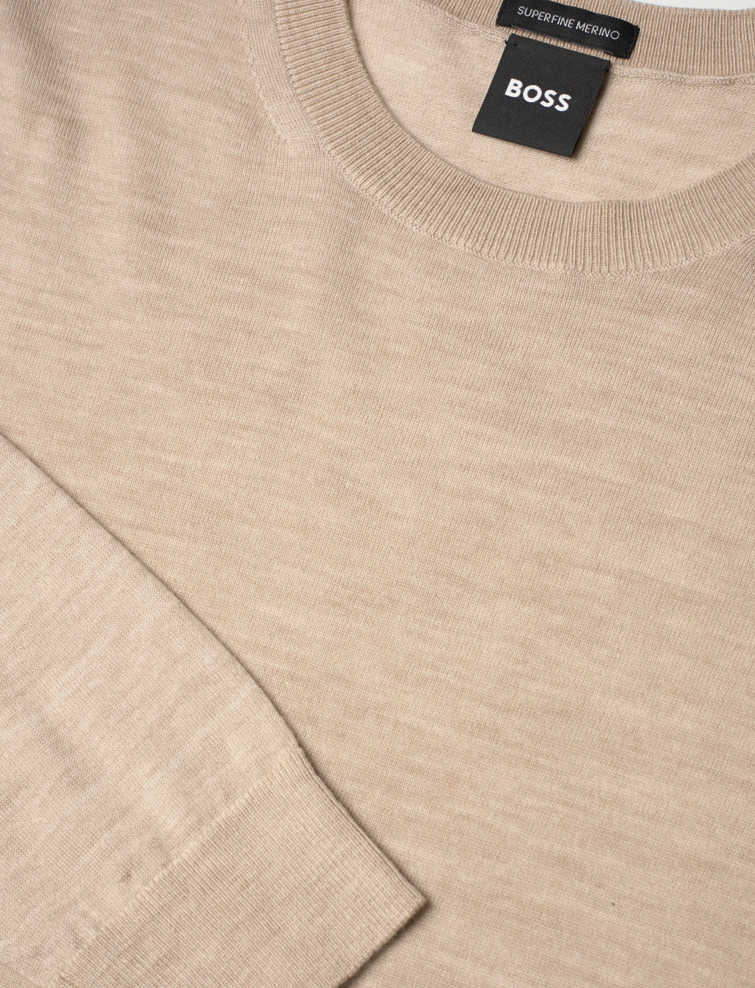 BOSS - Ferpina - strikkegensere - light beige - 2