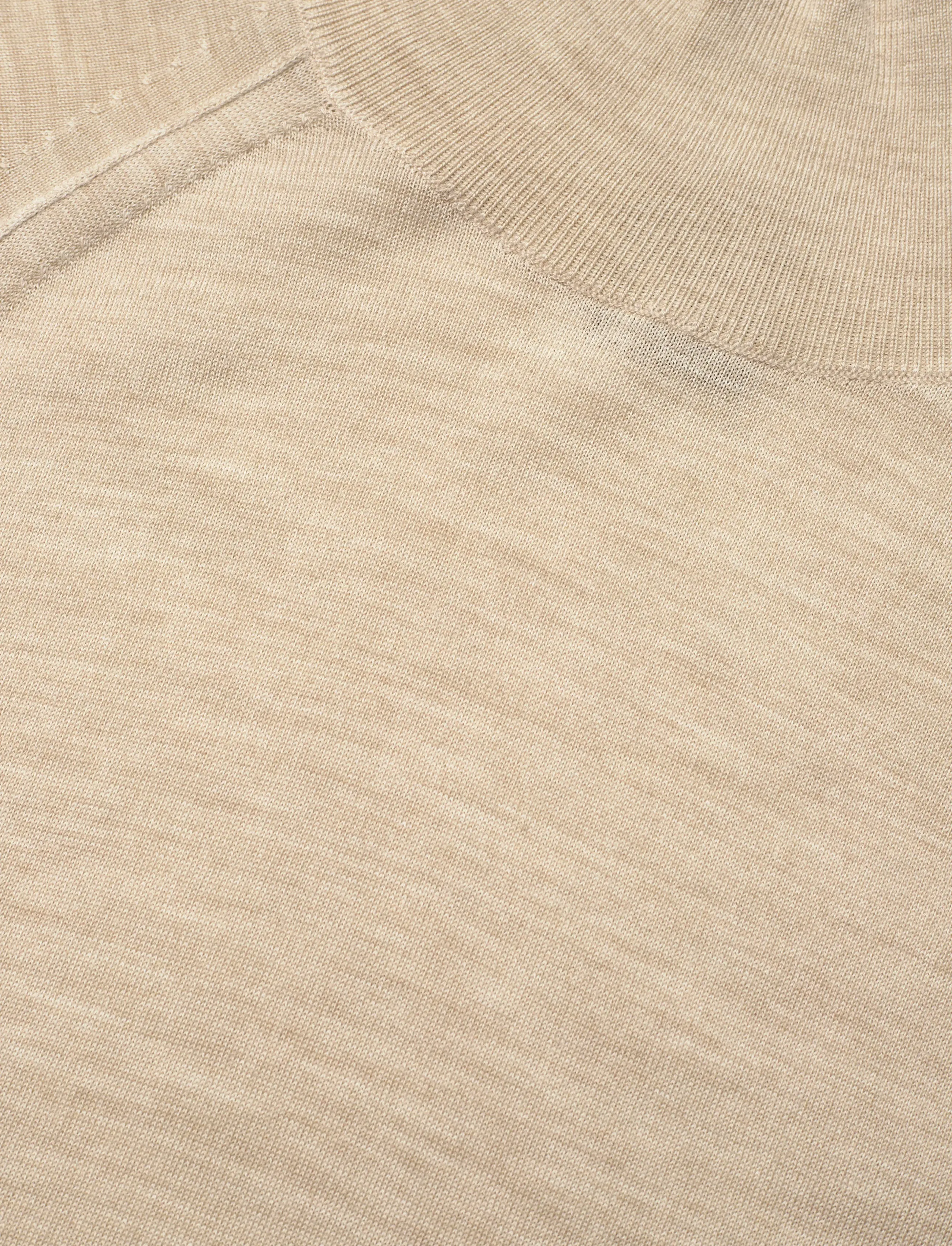 BOSS - Fipini - kõrge kaelusega kudumid - light beige - 2