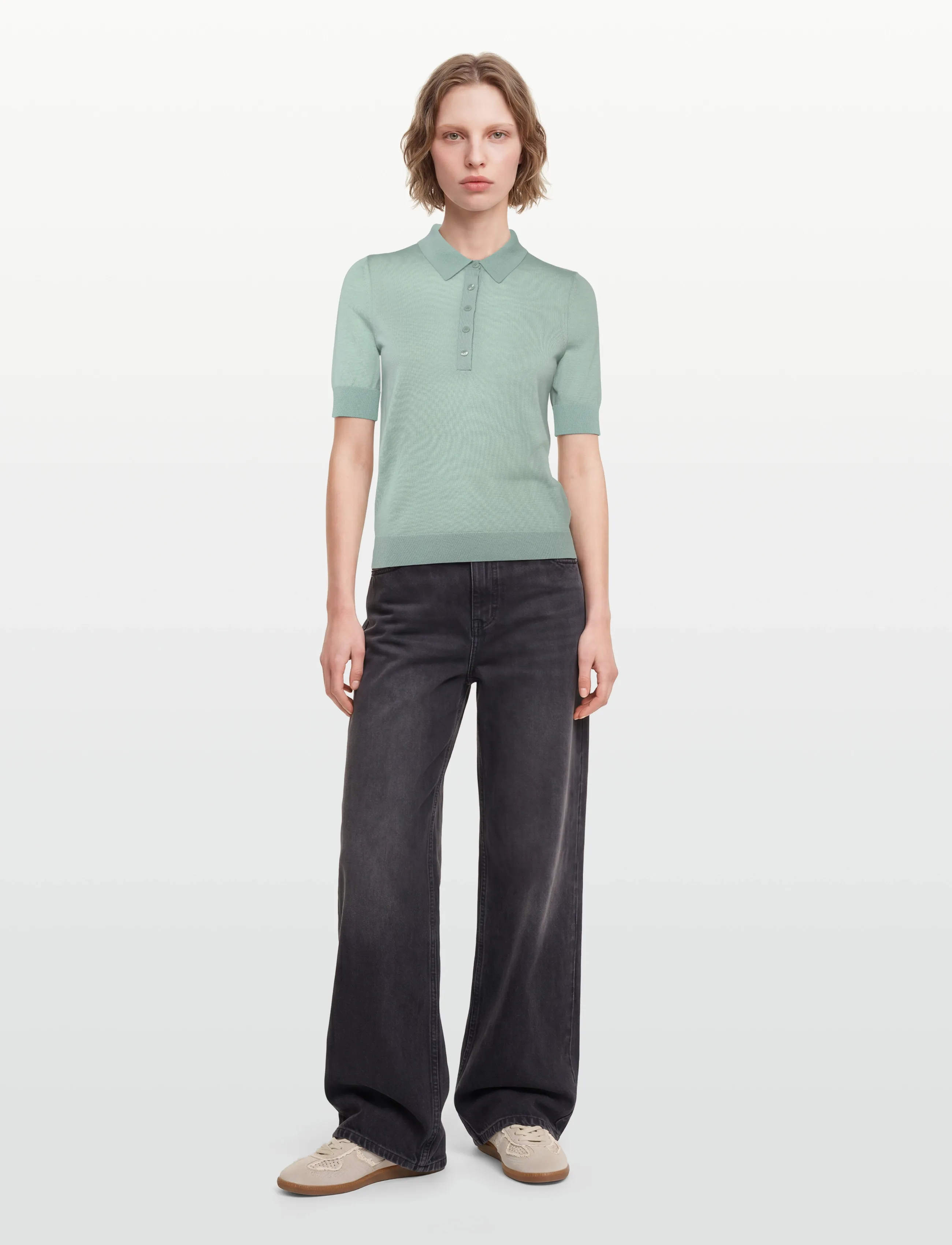 BOSS Fidenka, Kvinder, Stribet Poloshirt, Grøn, Str: XS