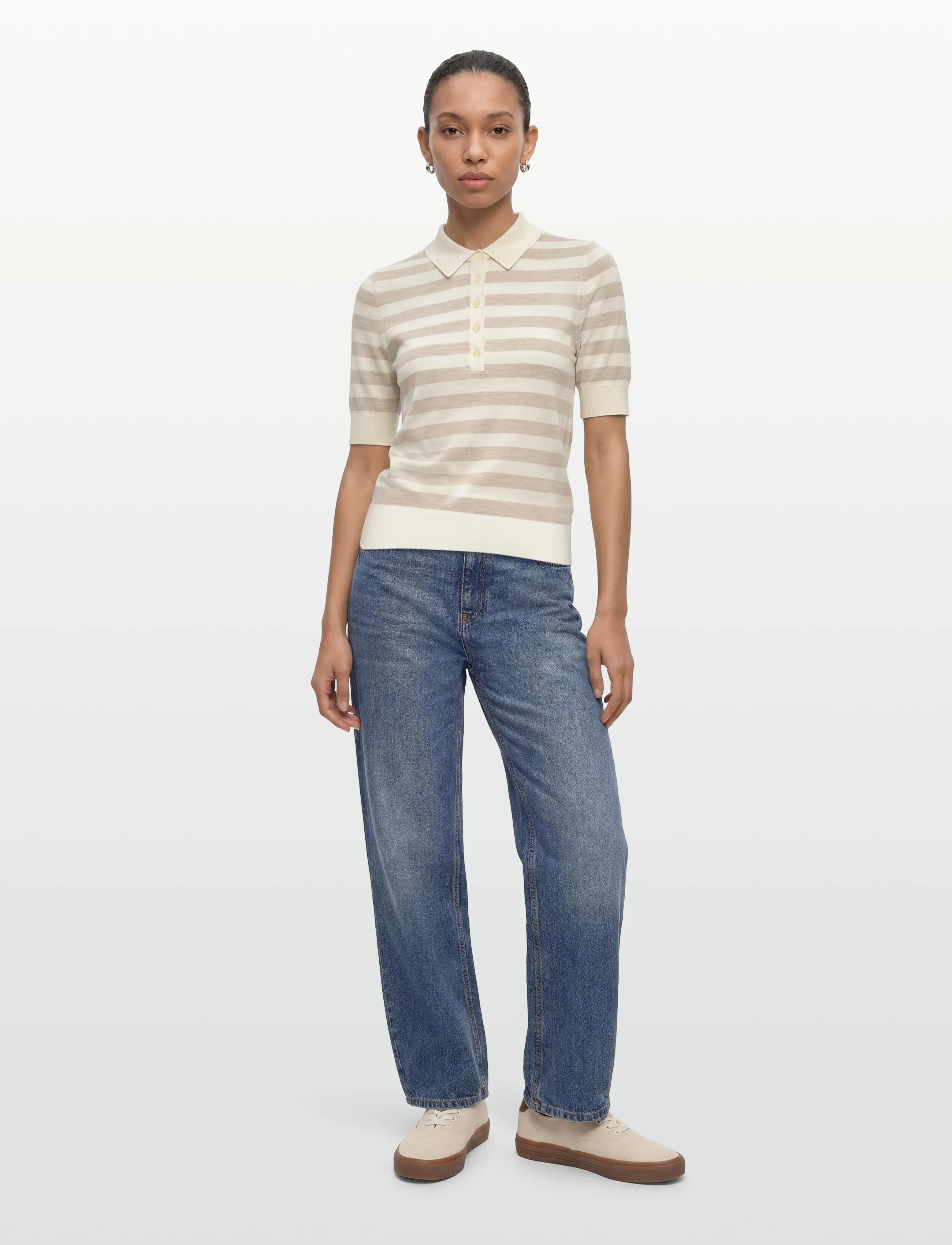 BOSS Fidenka, S, T-shirts & Oberteile, Creme - Polos, Frauen
