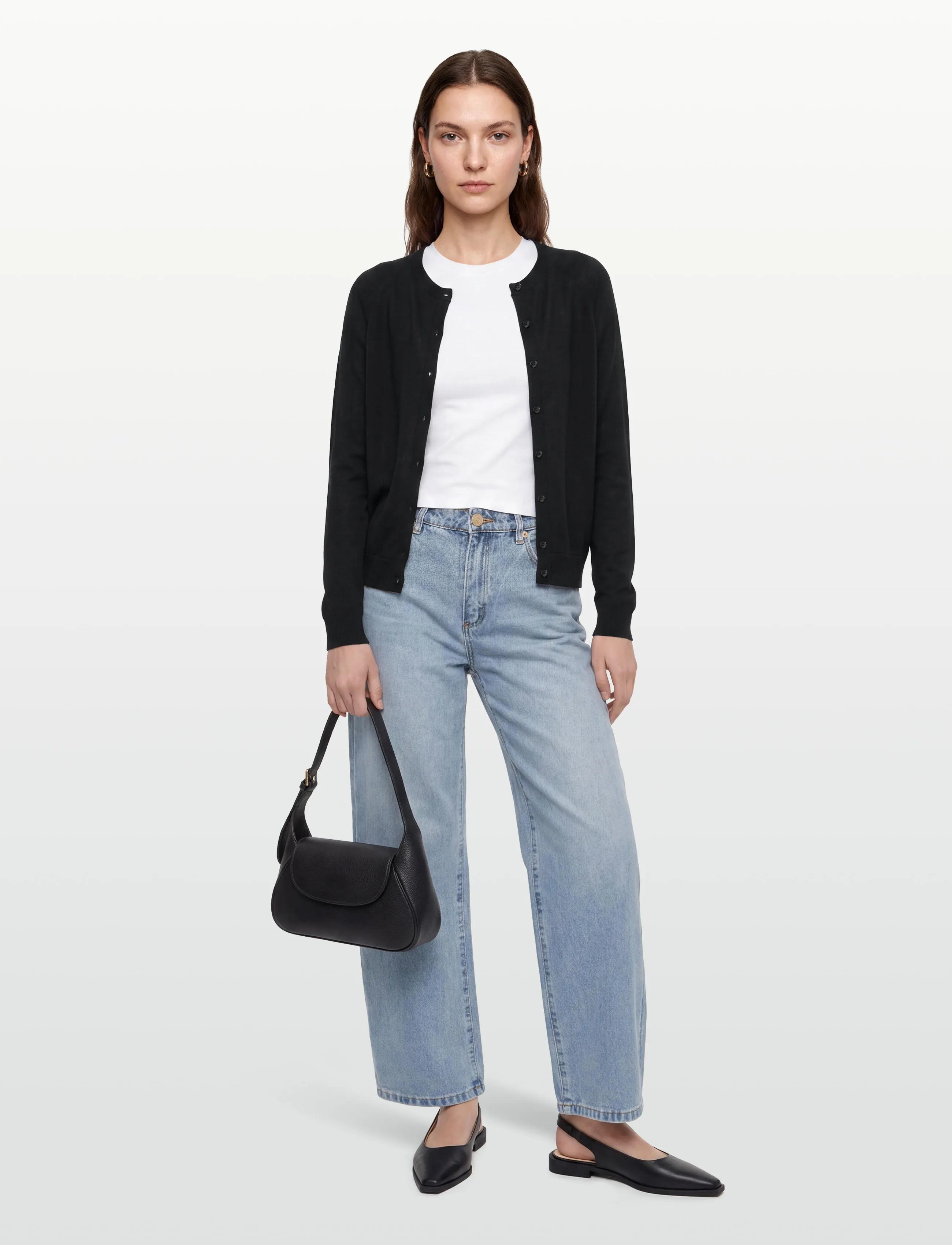 BOSS Fonami, S, Black, Strik > Cardigans, Dame