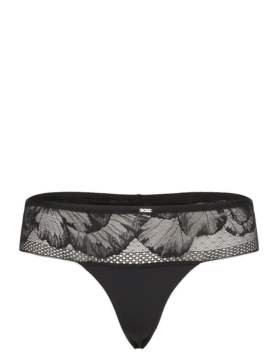 BOSS - THONG_ PEONY LACE - tangas - black - 0