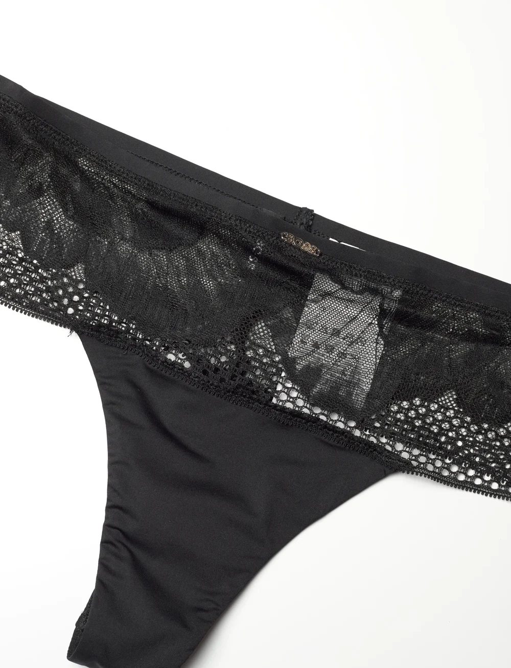 BOSS - THONG_ PEONY LACE - stringtrusser - black - 2