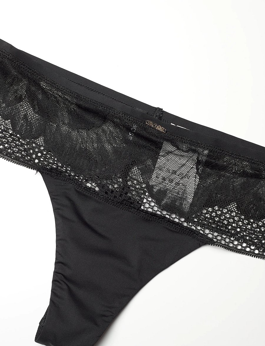 BOSS - THONG_ PEONY LACE - tangas - black - 2