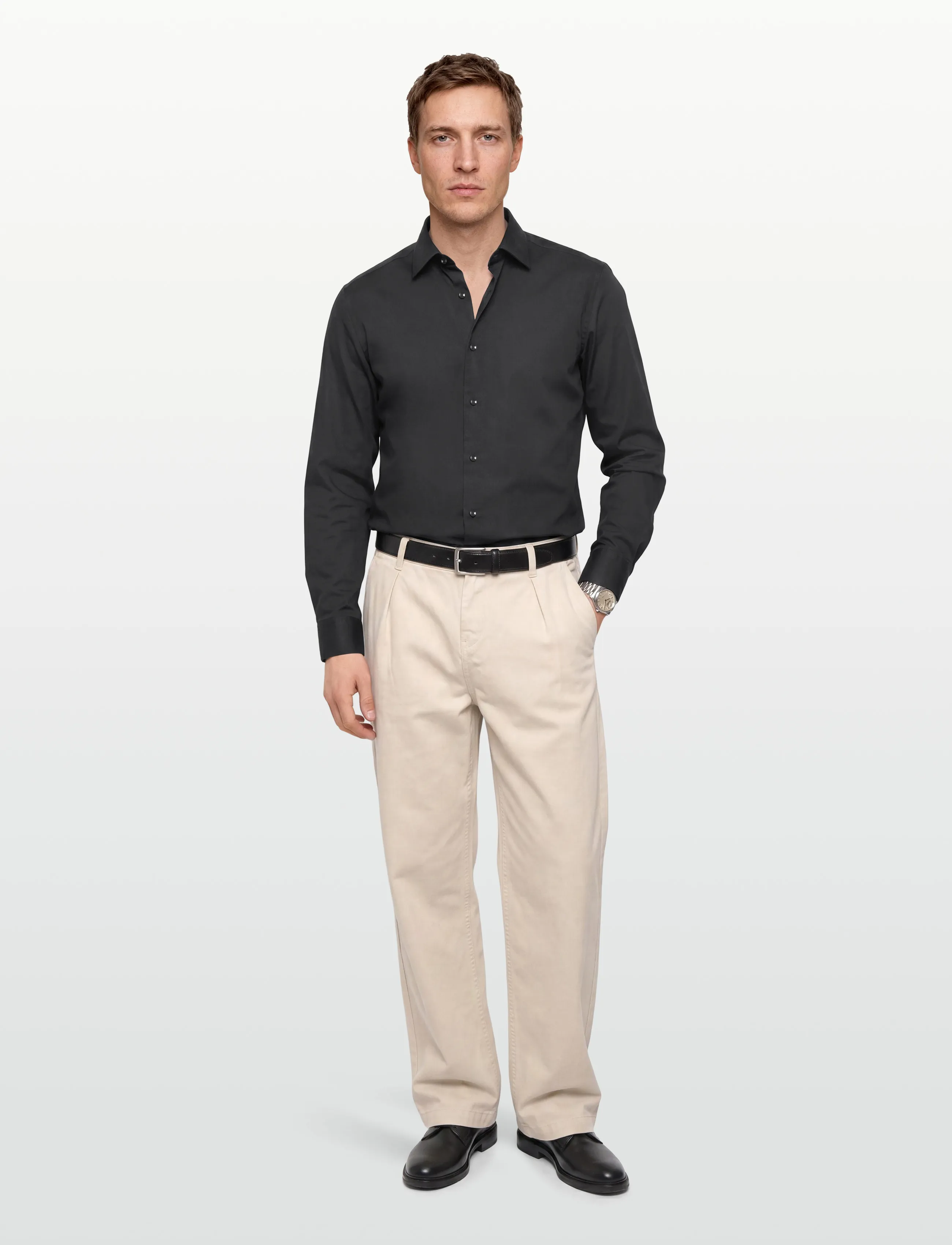 BOSS H-HANK-kent-C1-214 - Skjortor - BLACK / black