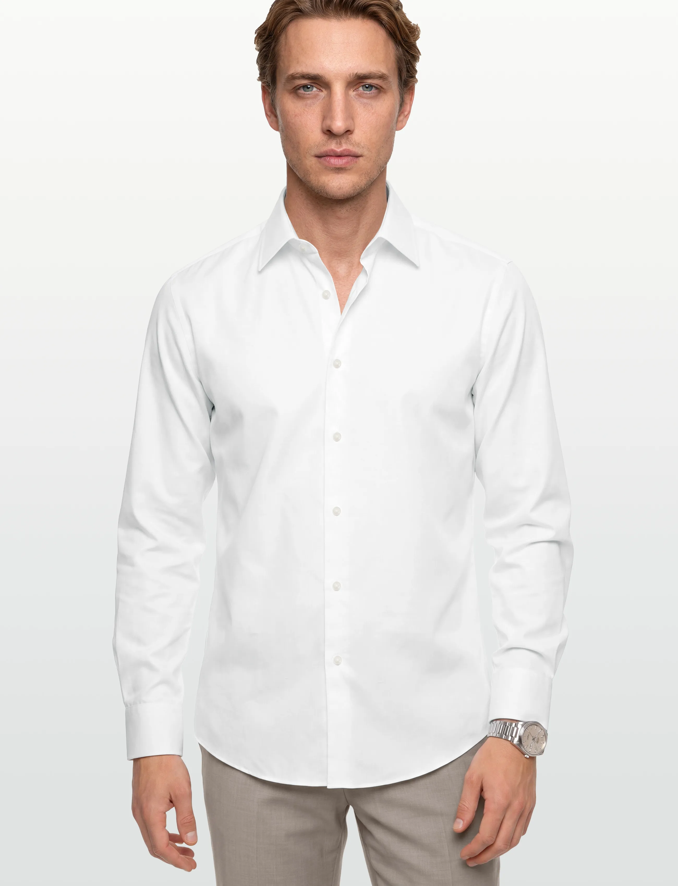 BOSS - H-HANK-kent-C1-214 - business skjorter - white - 3
