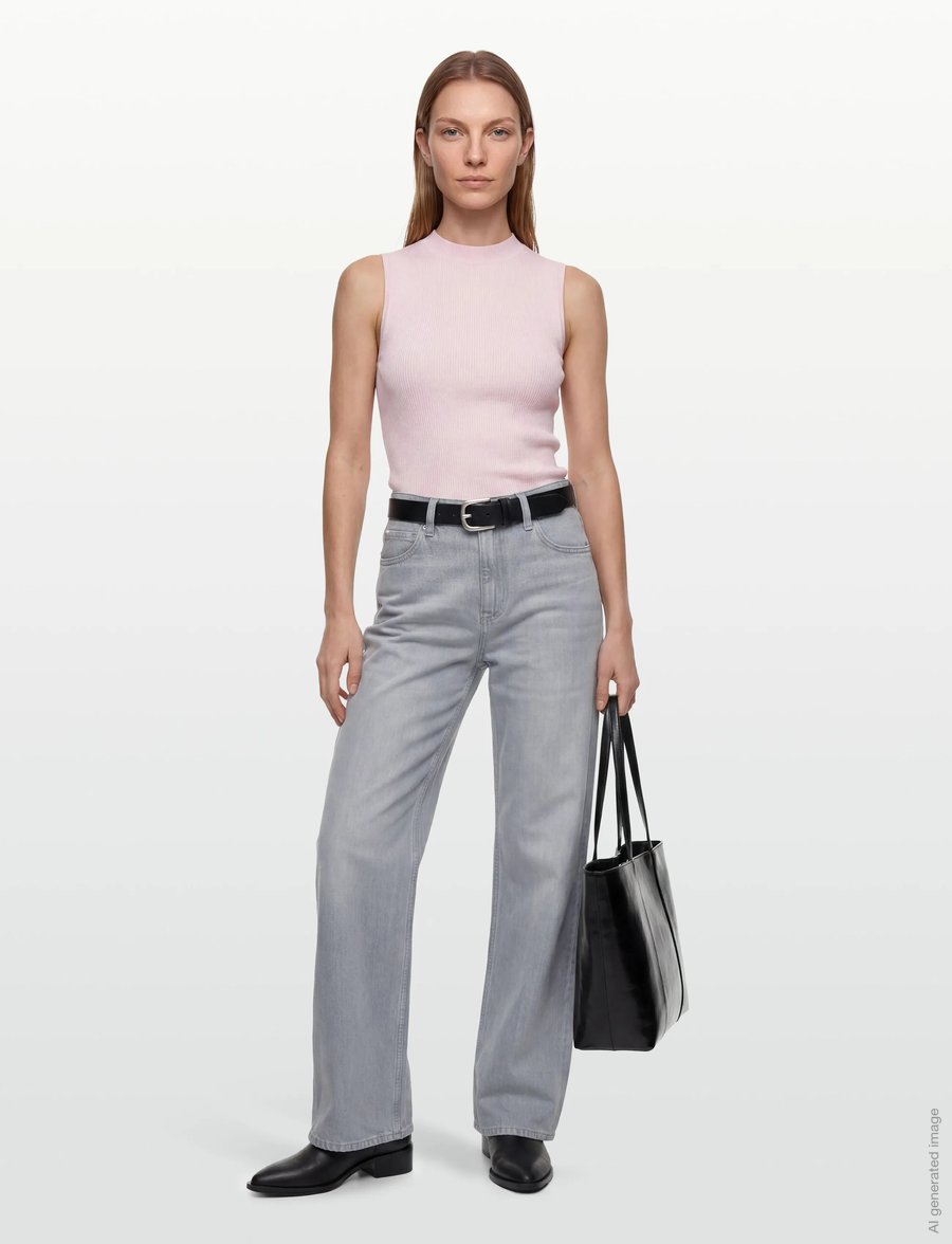 BOSS - CROSSROAD-BF 0.2 - hosen mit weitem bein - dark grey - 0